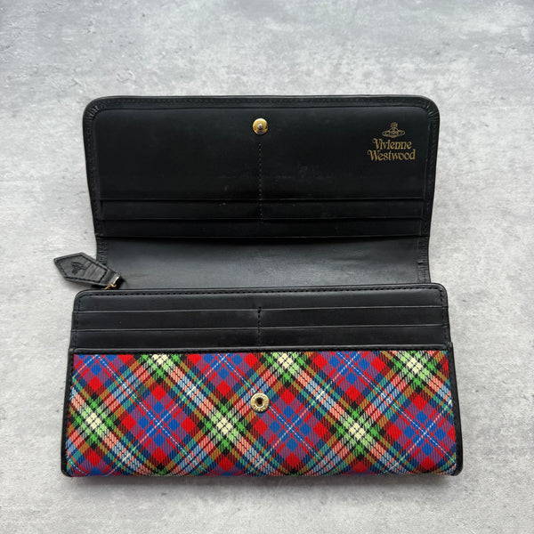 Vivienne Westwood Orb Check Long Wallet Multicolor