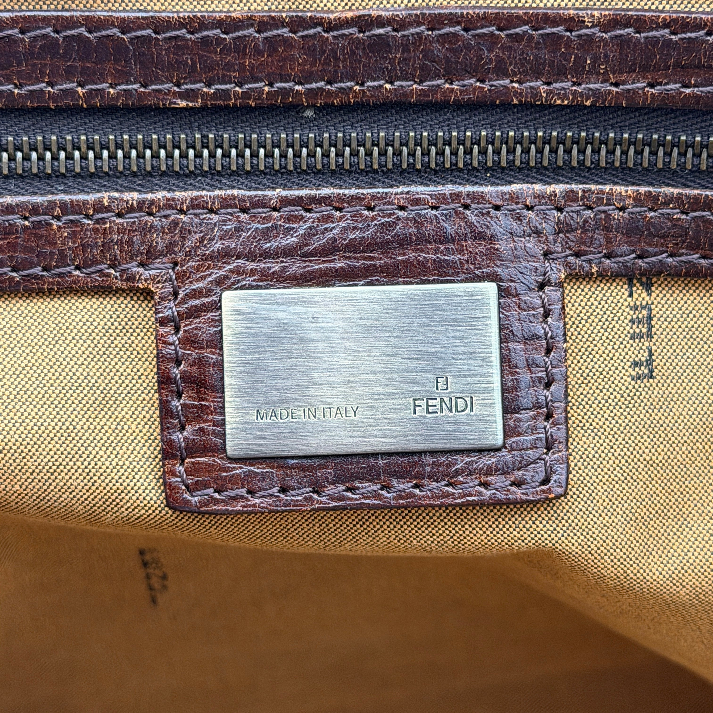 Fendi FF Zucca Etniko Handbag Brown