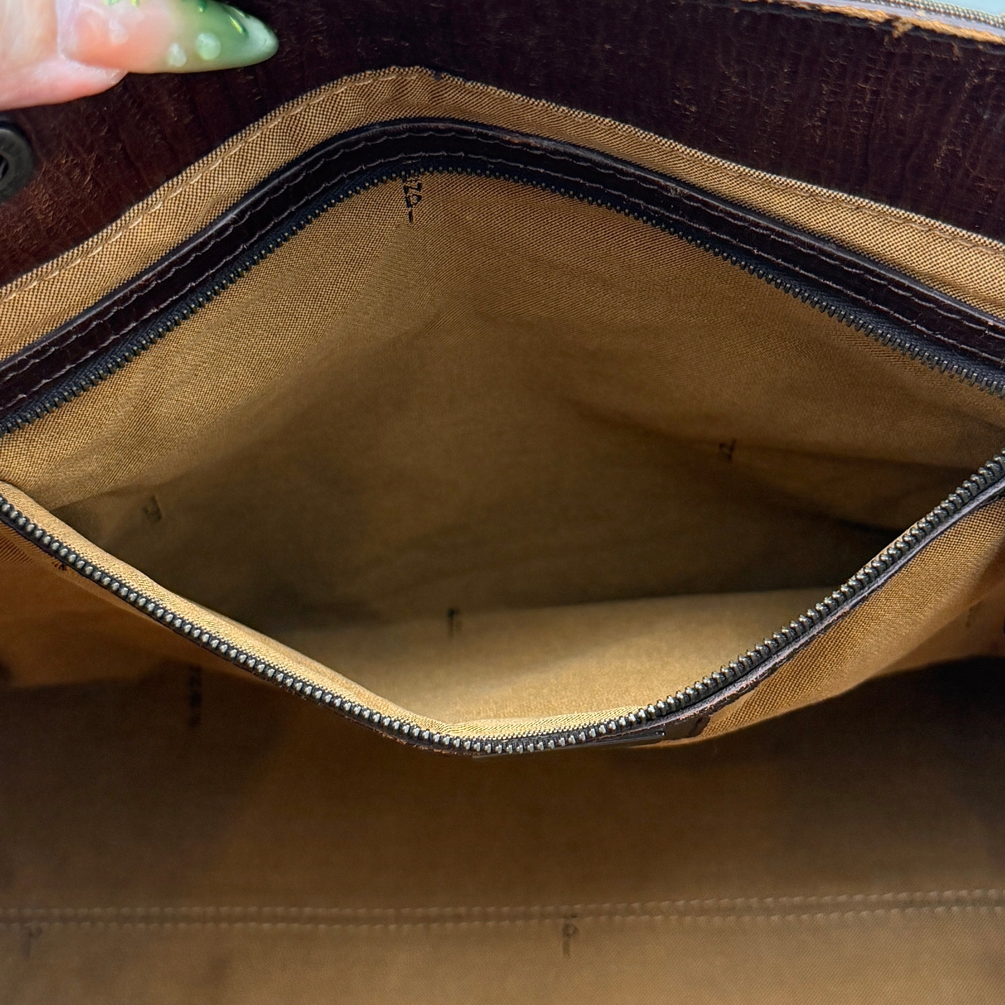 Fendi FF Zucca Etniko Handbag Brown