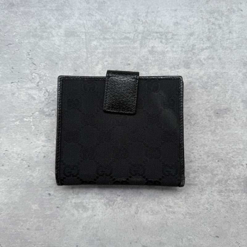Gucci GG Monogram Compact Wallet Black