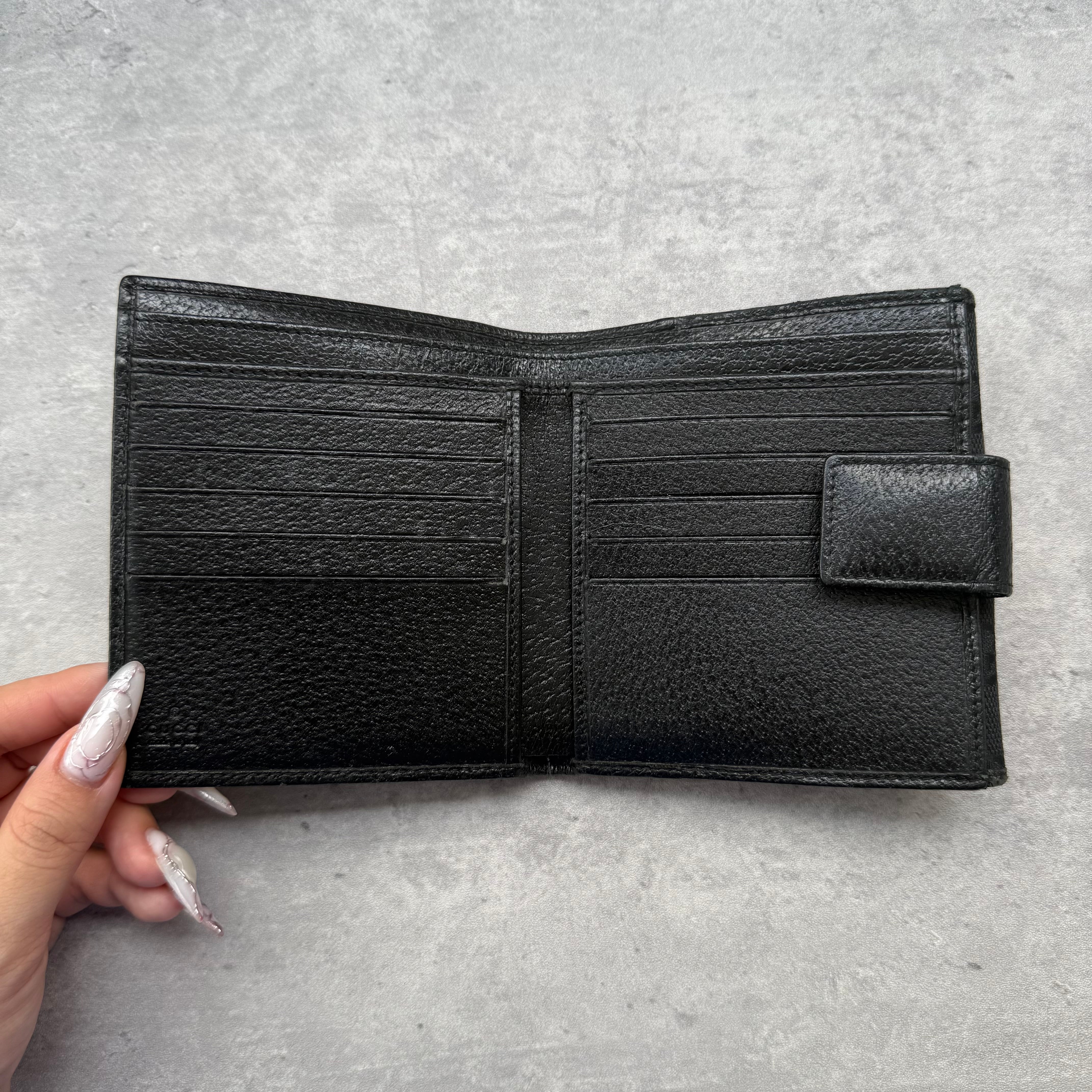 Gucci GG Monogram Compact Wallet Black