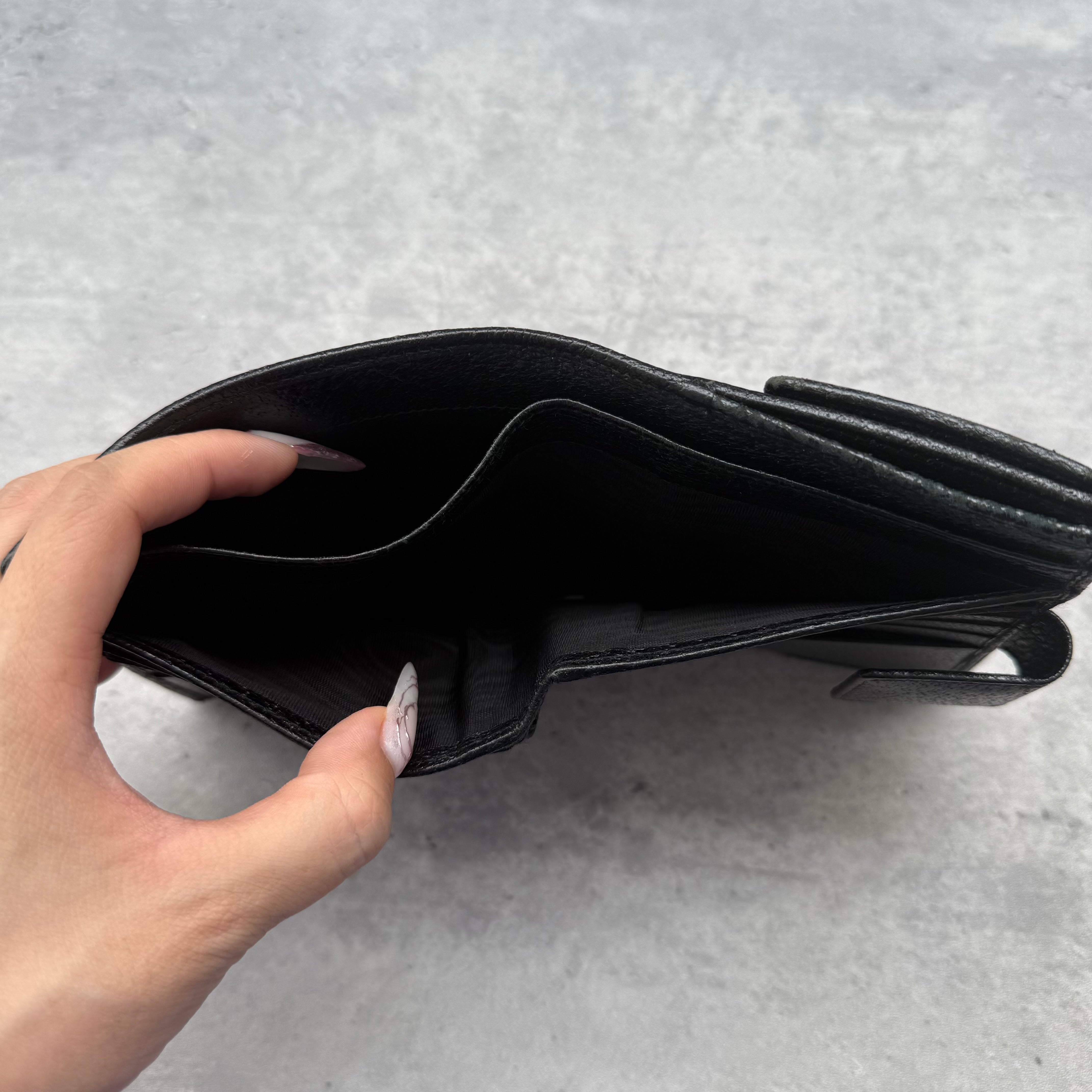 Gucci GG Monogram Compact Wallet Black