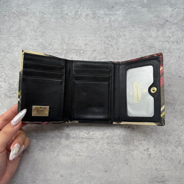 Vivienne Westwood Orb Checkered Mini Wallet Multicolor