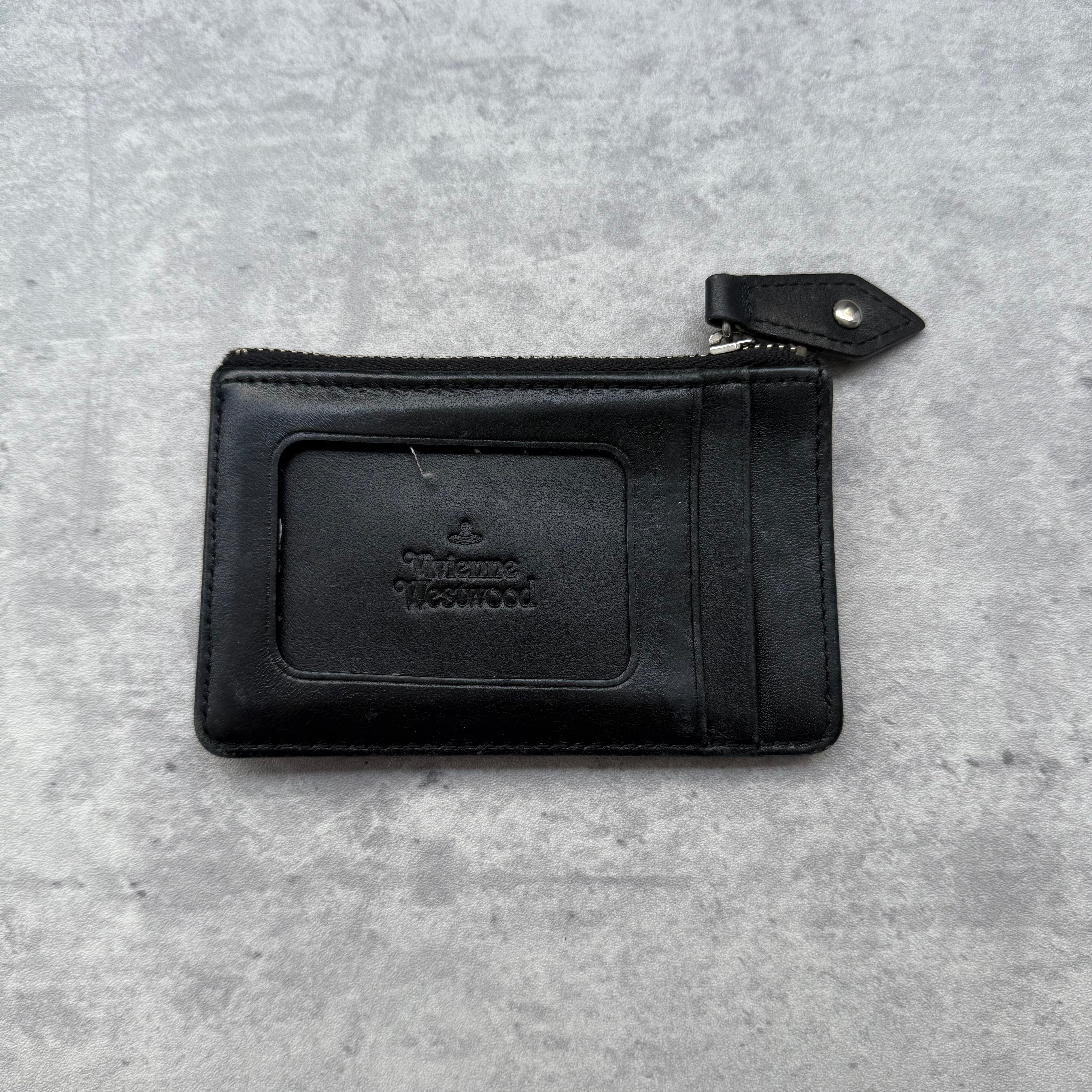 Vivienne Westwood Signature Orb Croc Cardholder Black