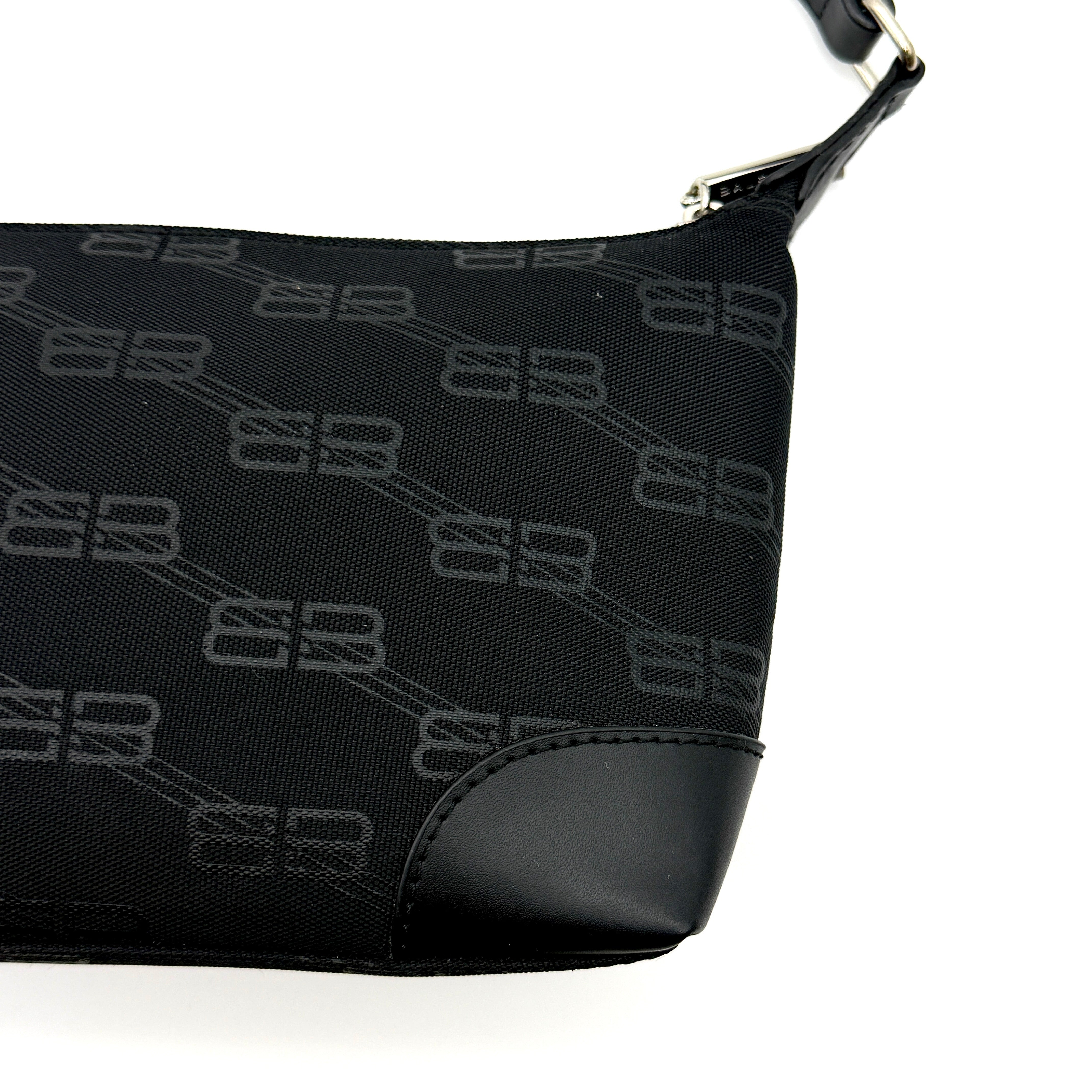 Balenciaga BB Print Shoulder Bag Black
