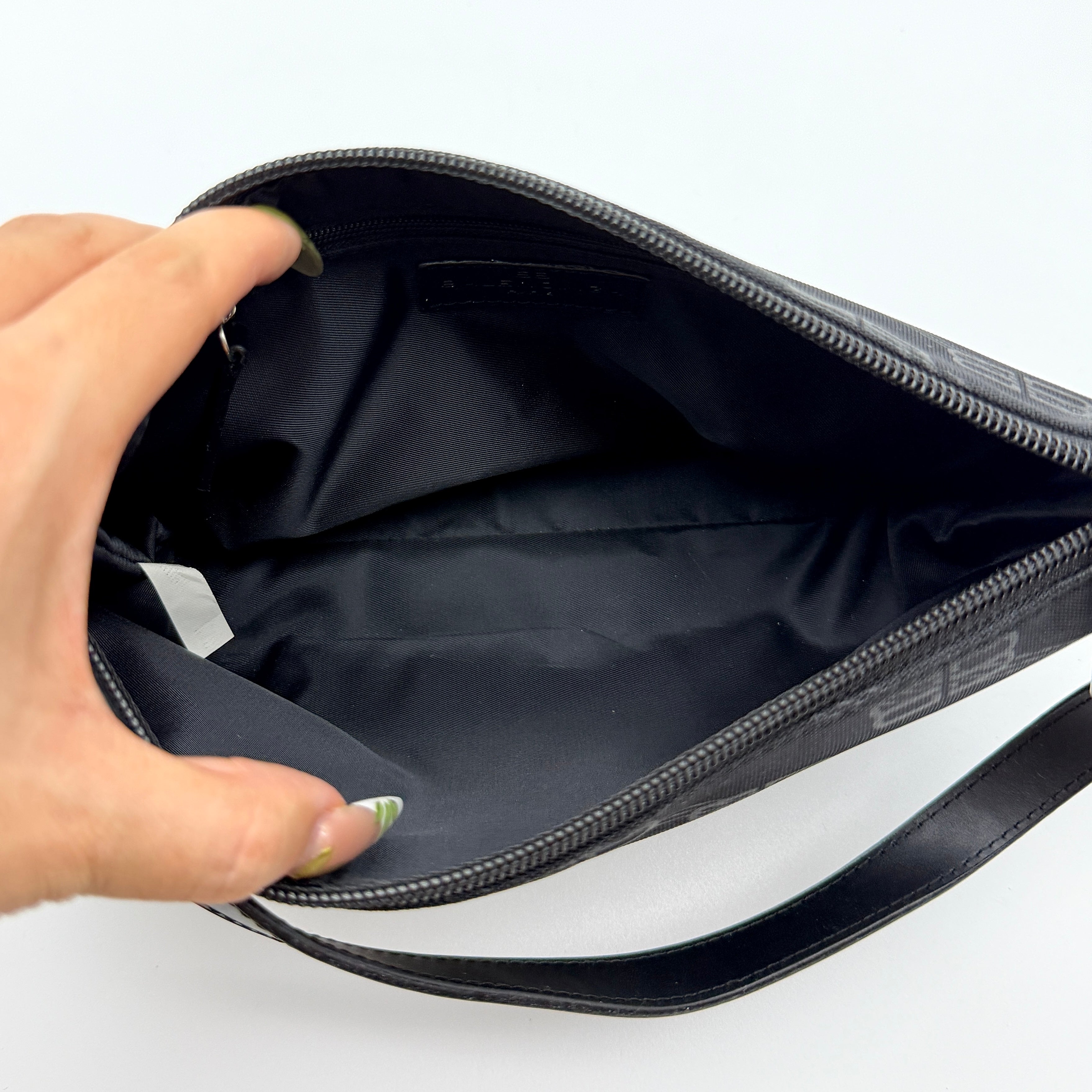 Balenciaga BB Print Shoulder Bag Black