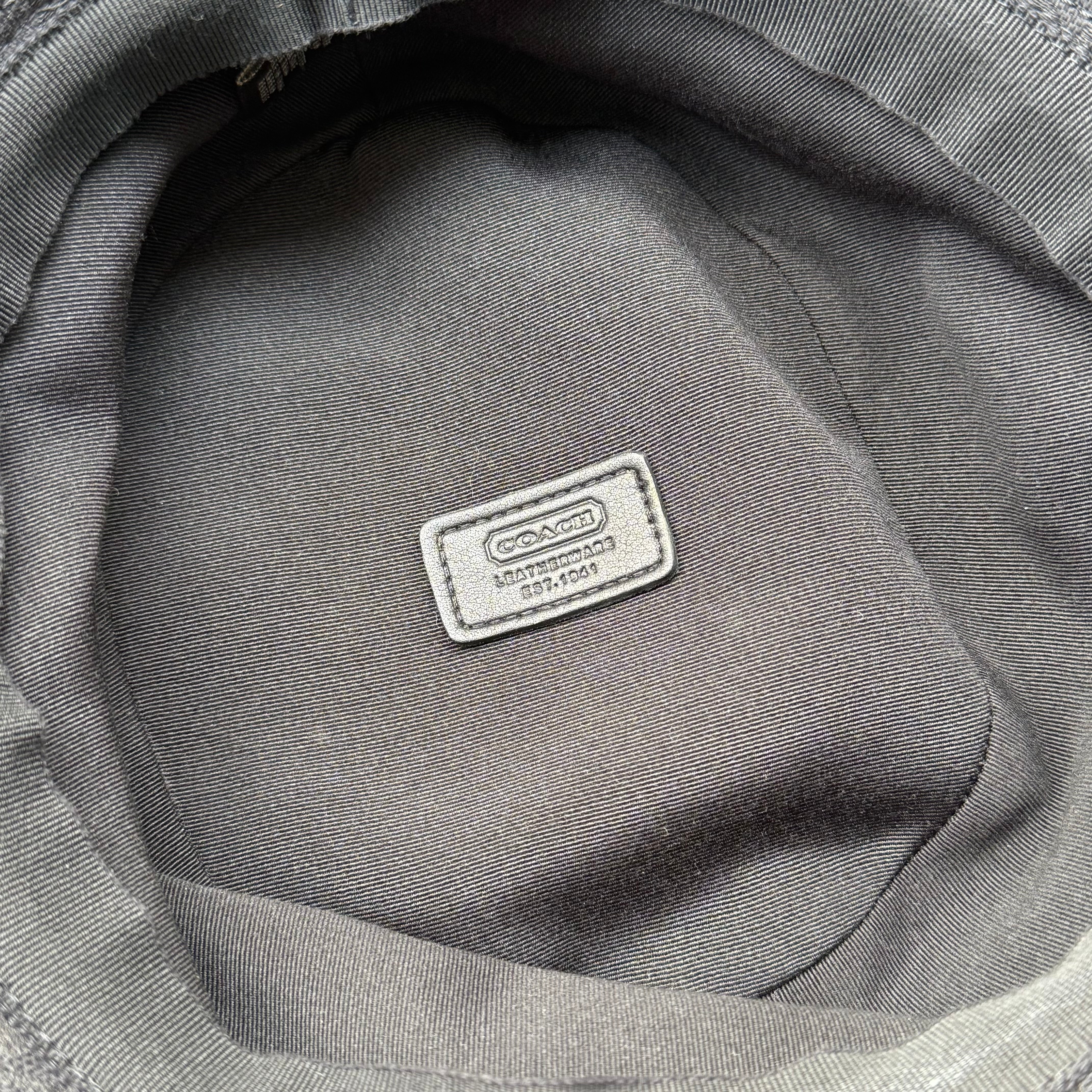 Coach Signature Canvas Denim Bucket Hat Black