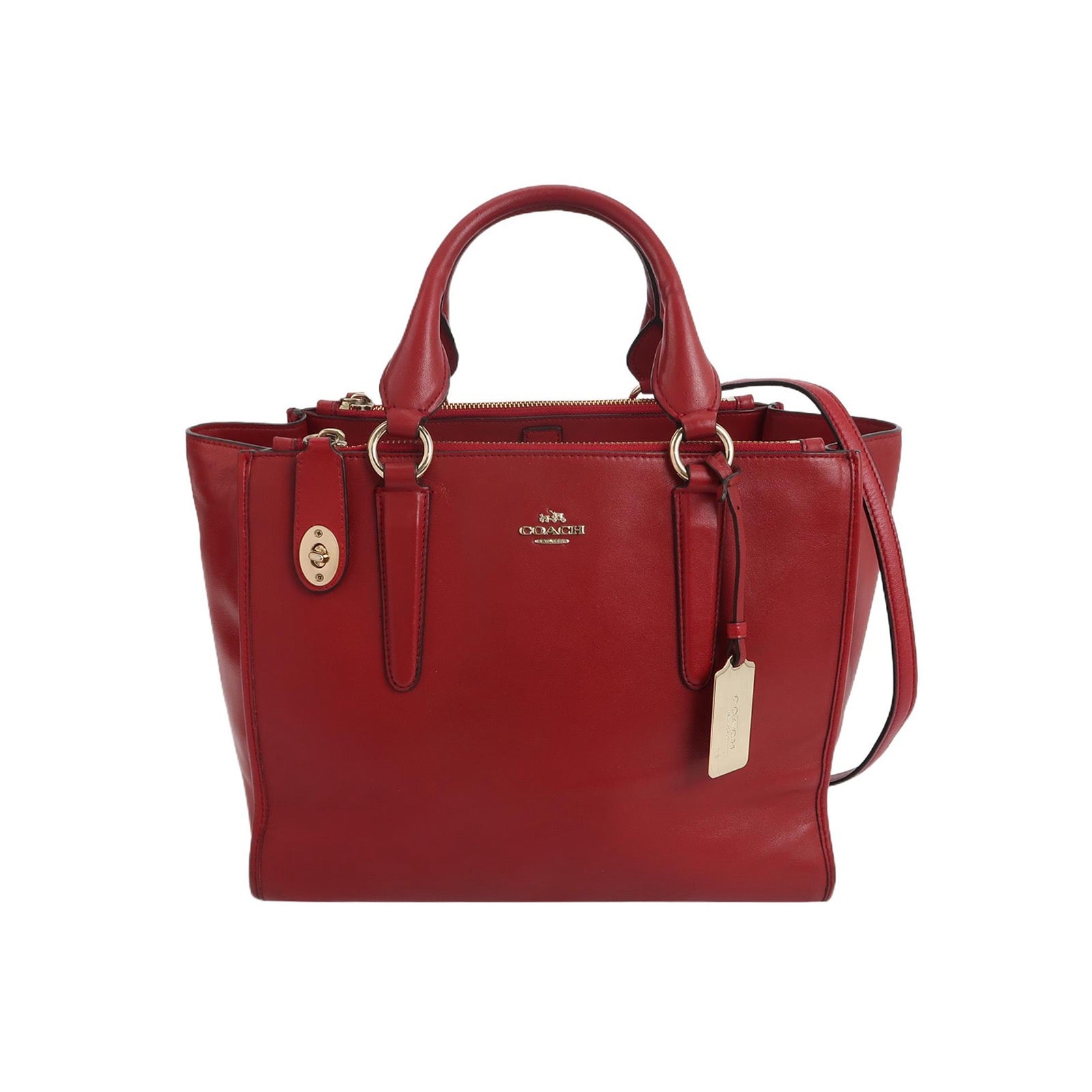 Coach 2Way Crosby Carryall Handbag Red