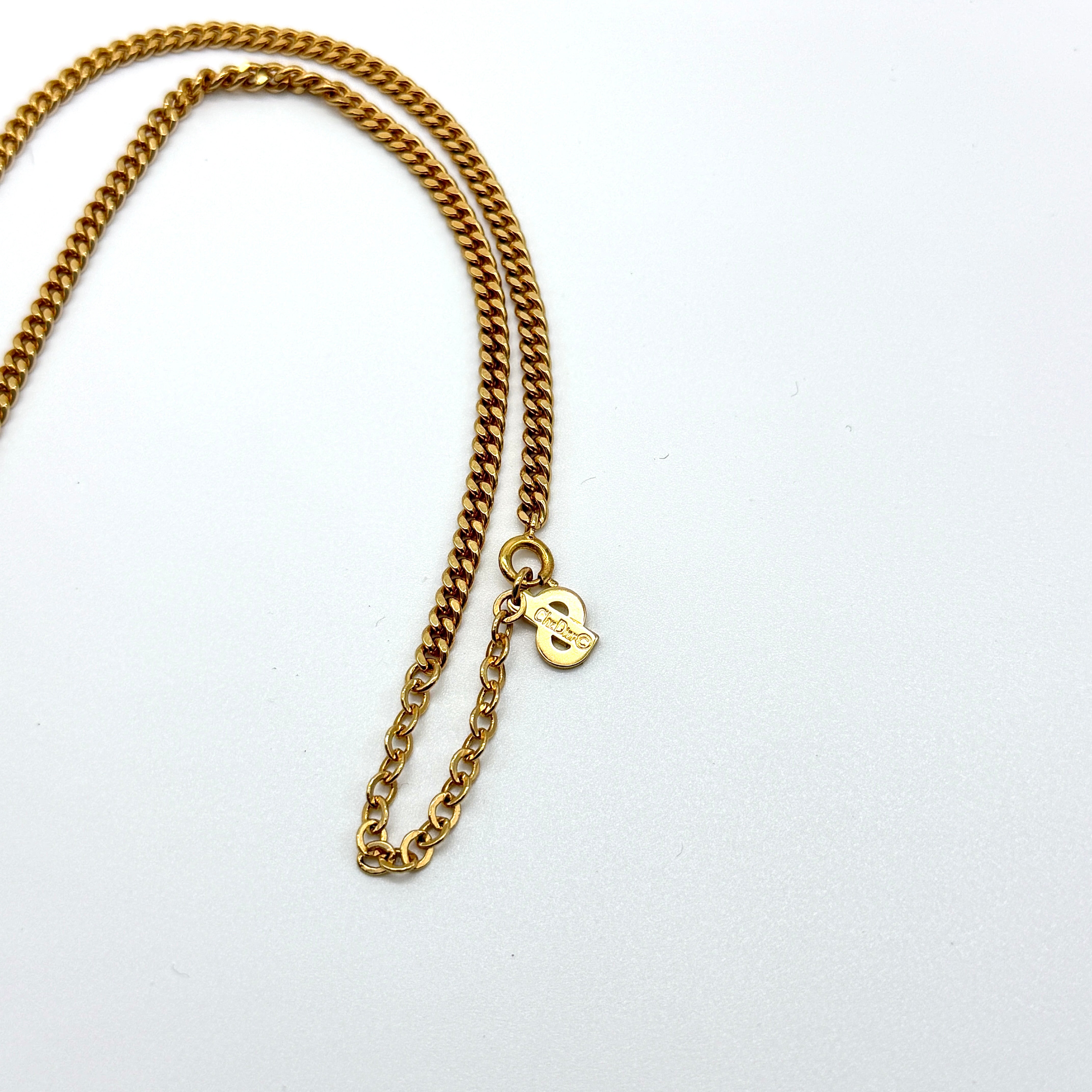 Dior CD Logo Necklace Gold