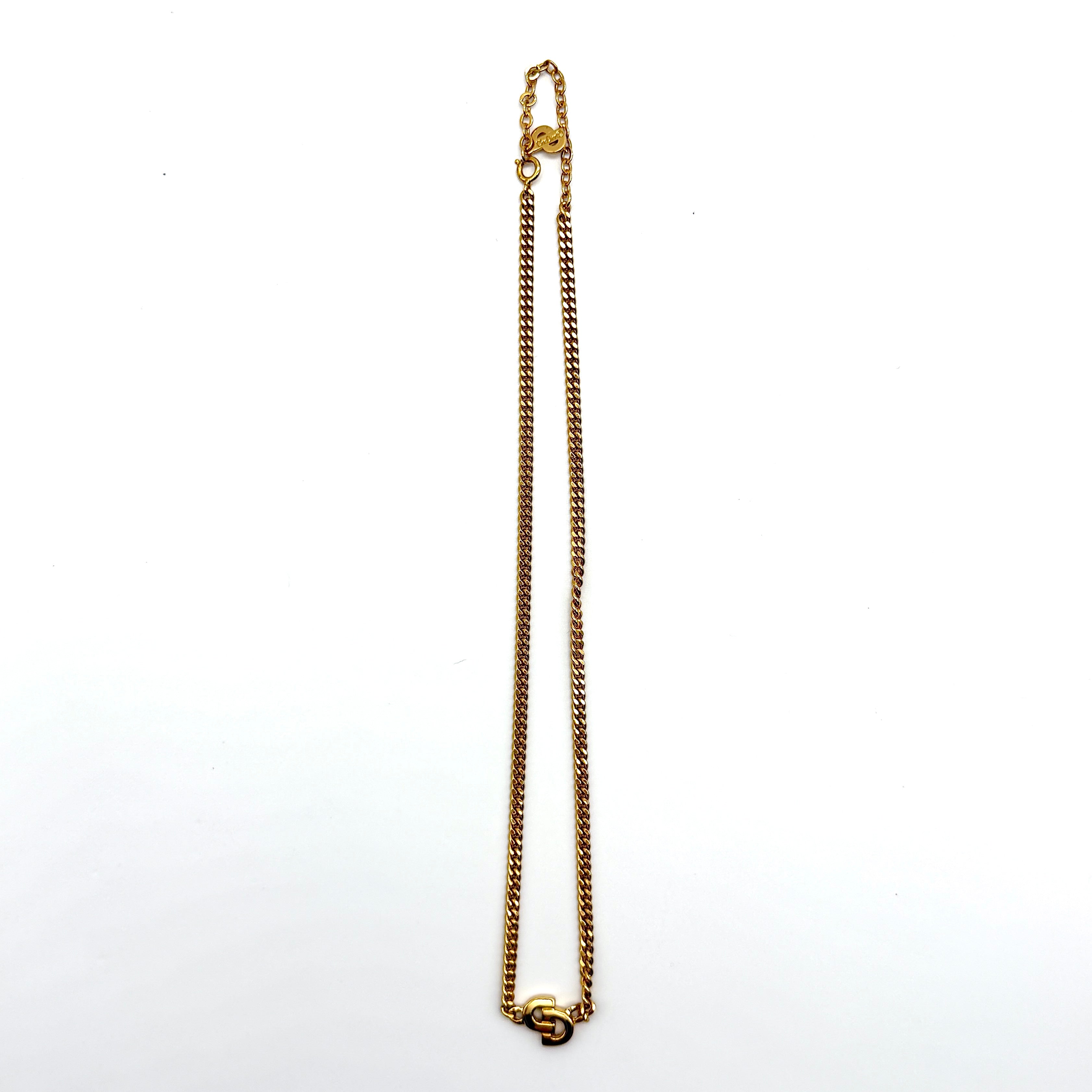 Dior CD Logo Necklace Gold