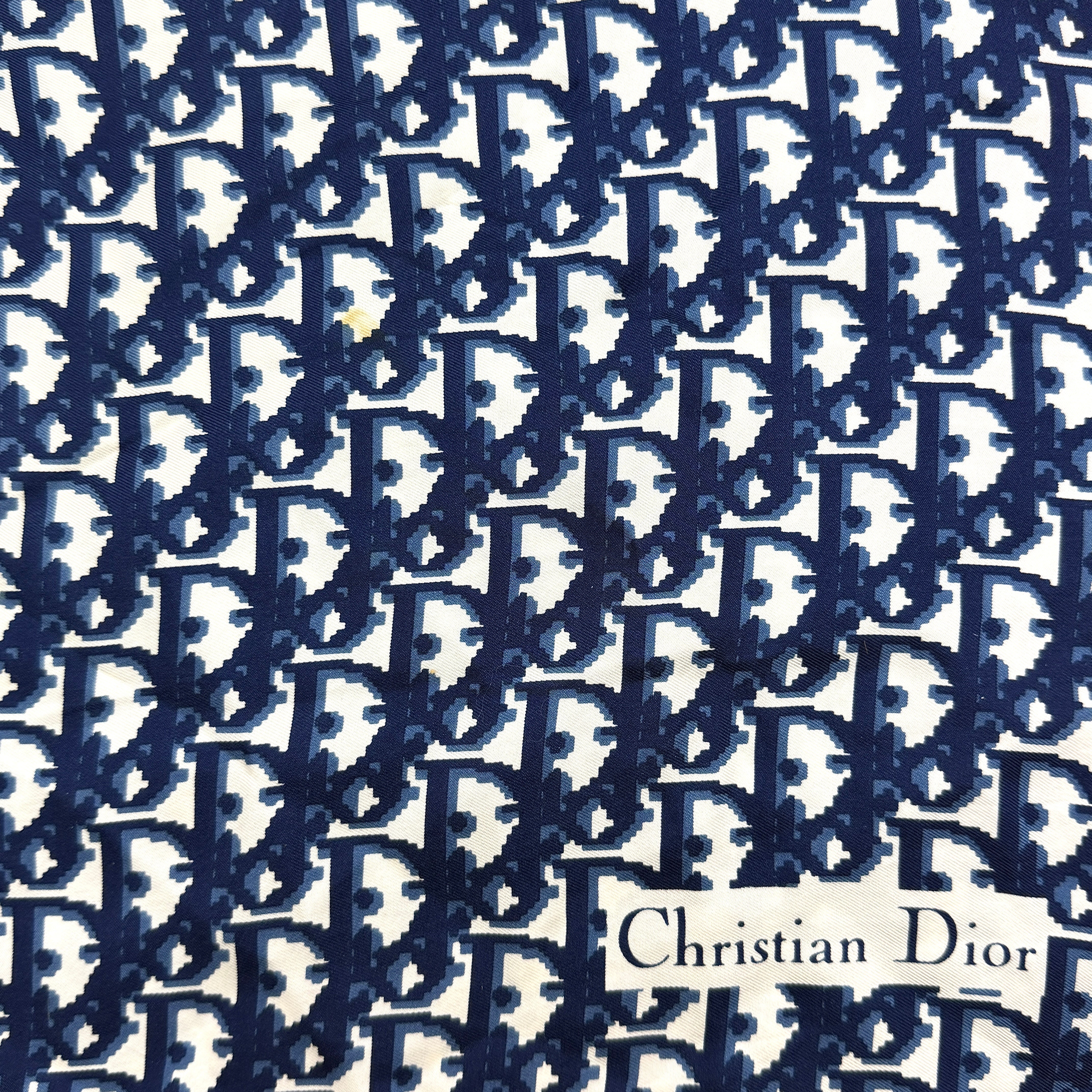 Dior Monogram Silk Scarf Navy/Red