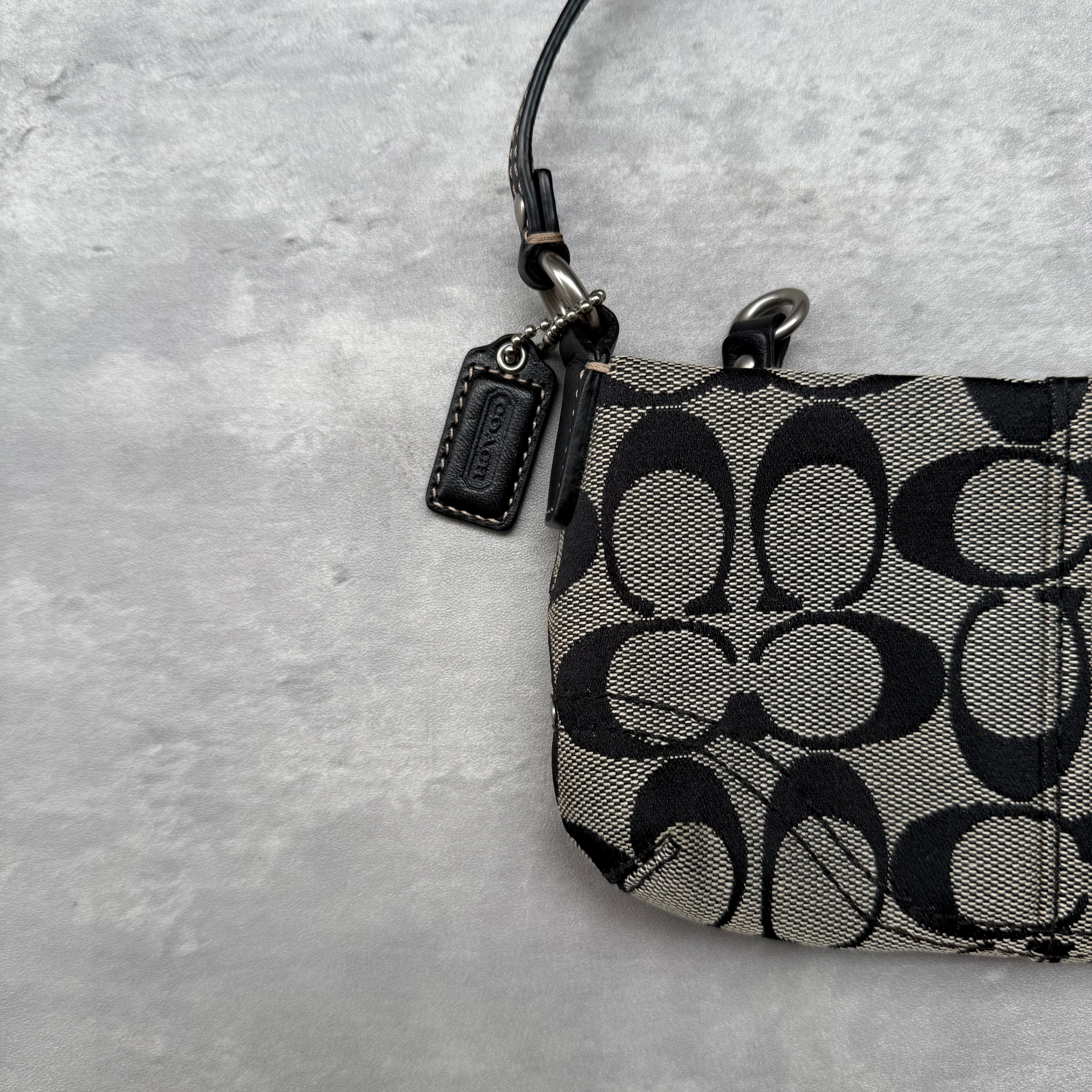 Coach Signature Canvas Mini Bag Black/Grey