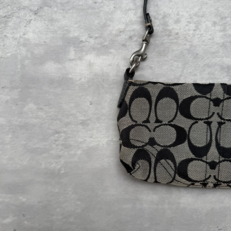 Coach Signature Canvas Mini Bag Black/Grey