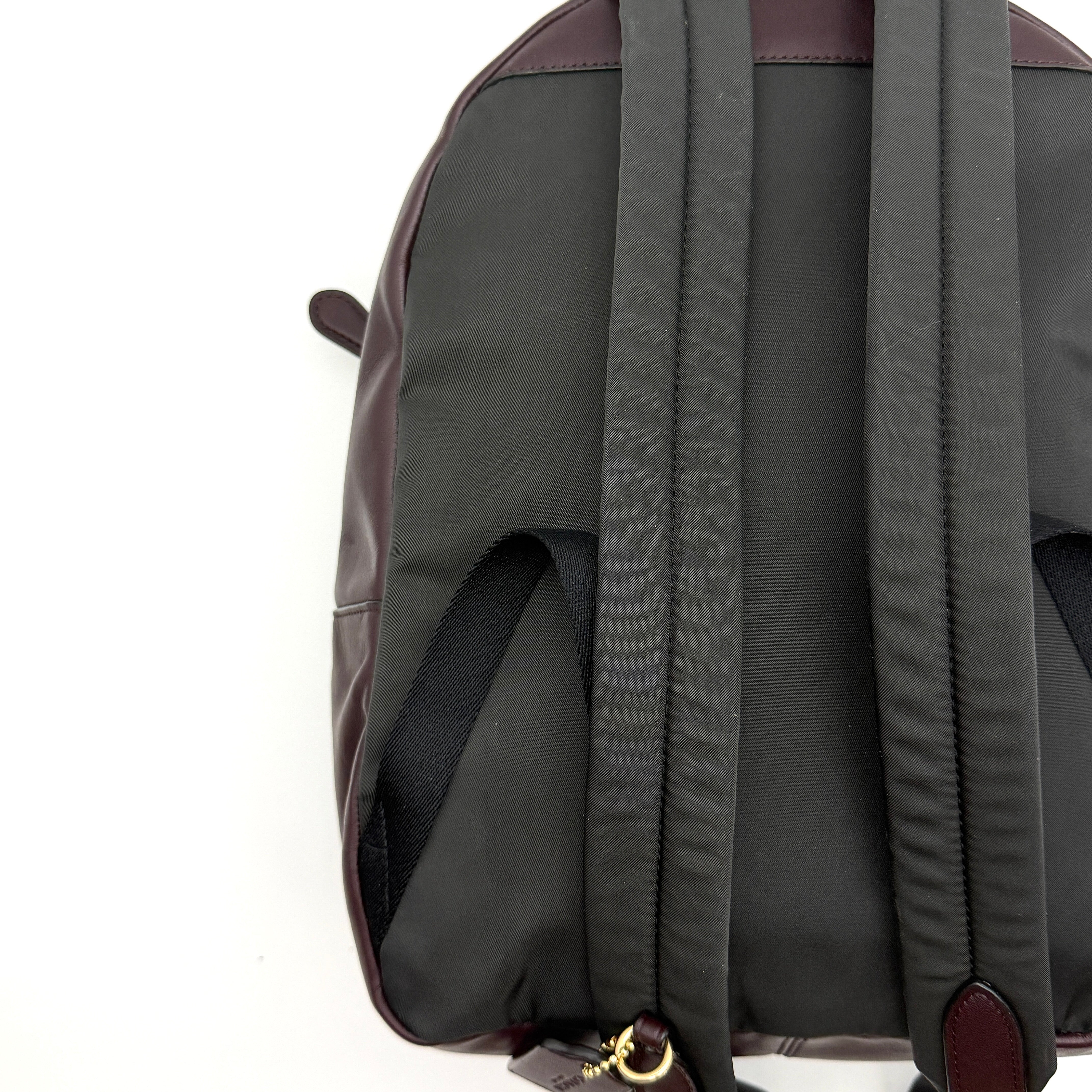 Coach Signature Charlie Stripe Backpack Brown/Pink