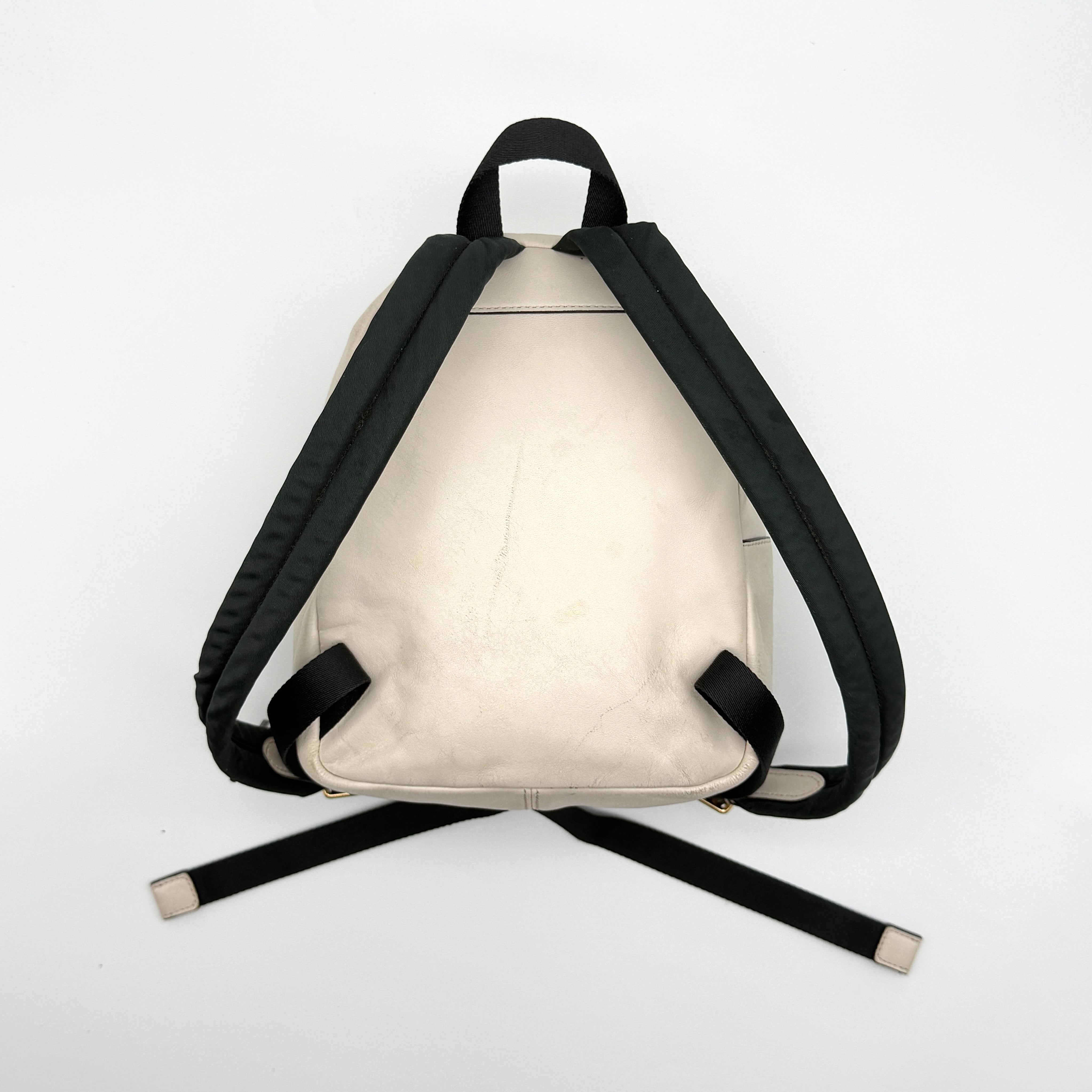 Coach Signature Mini Charlie Backpack Beige/White