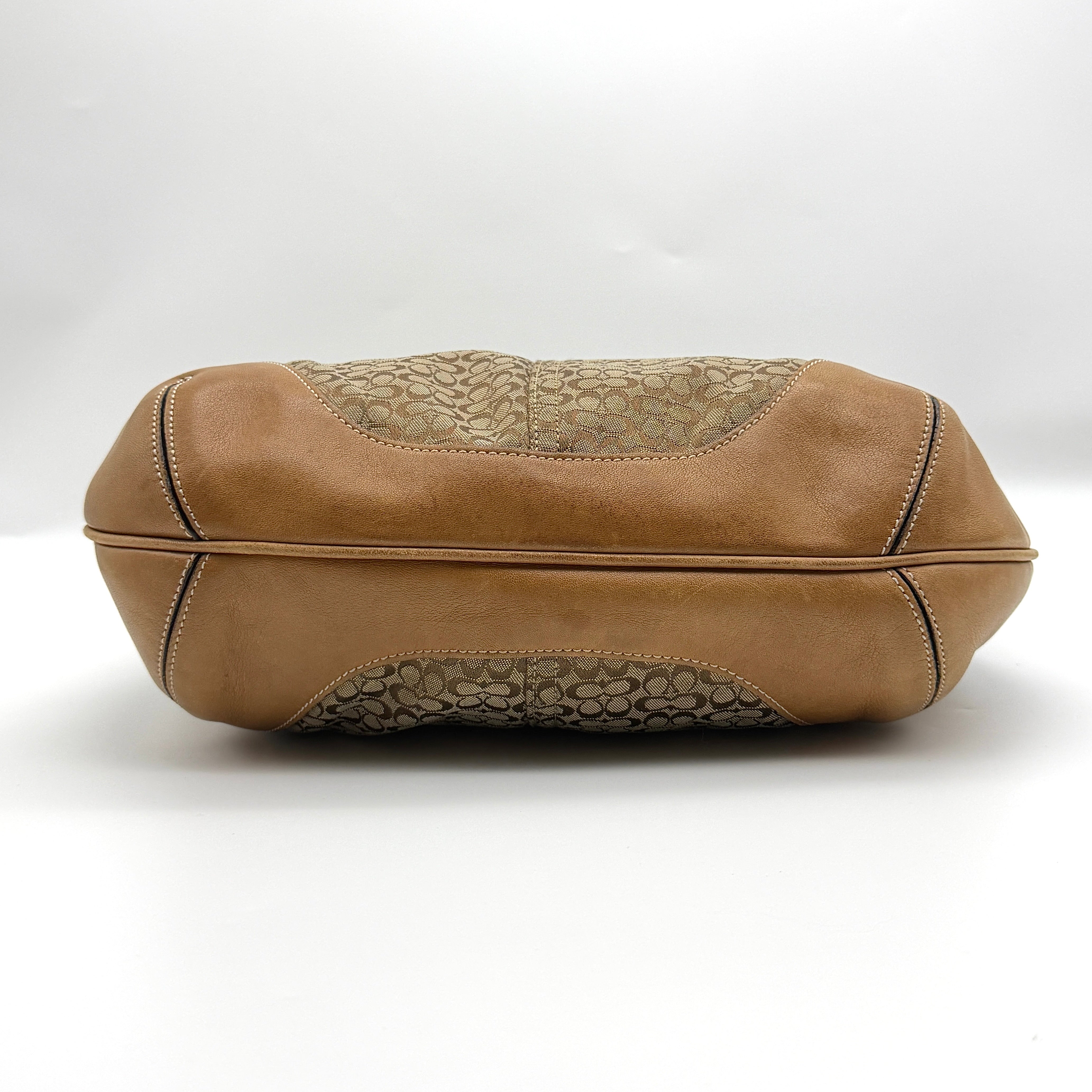 Coach Signature Ergo Shoulder Bag Beige/Brown