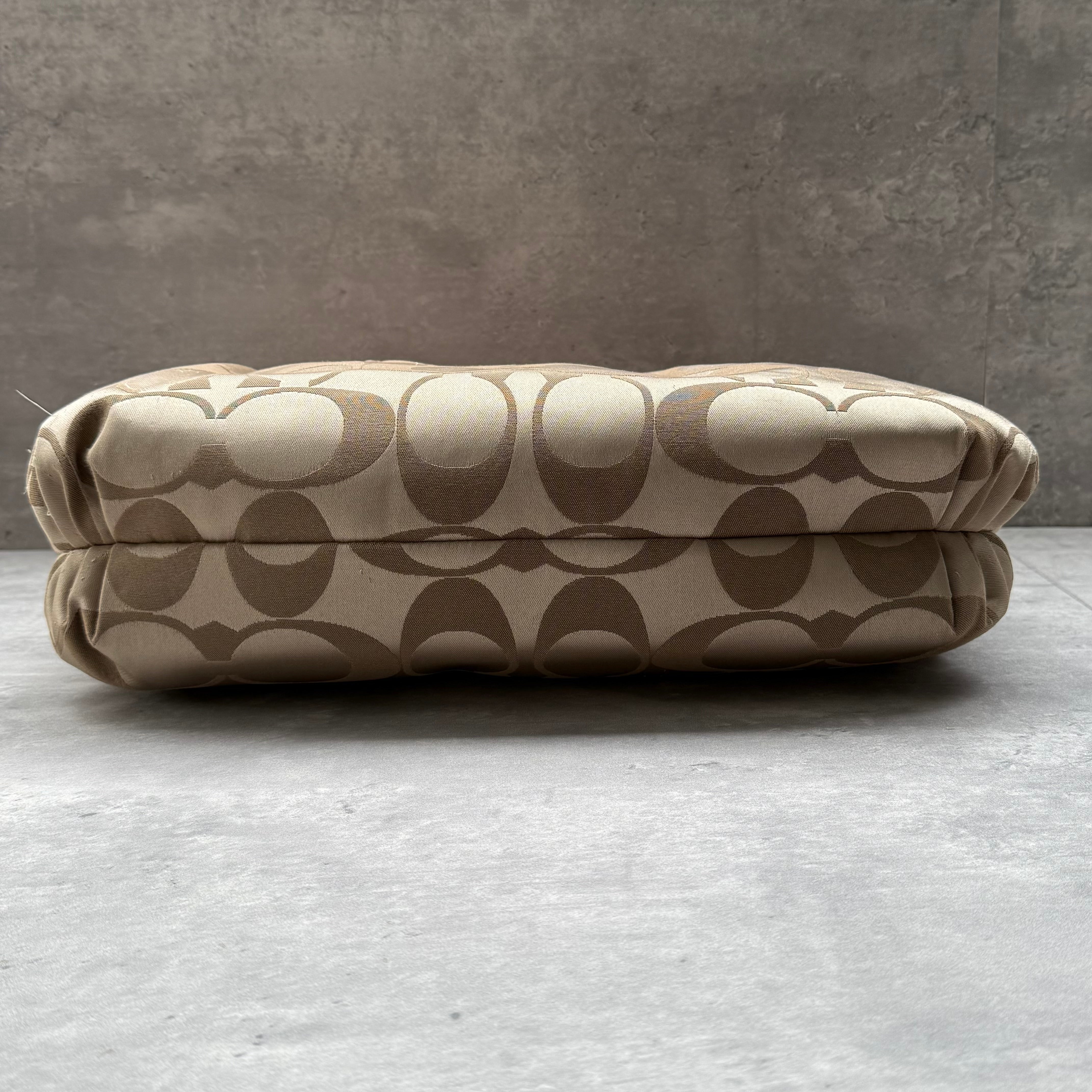 Coach Signature Poppy Daisy Tote Bag Beige/Red