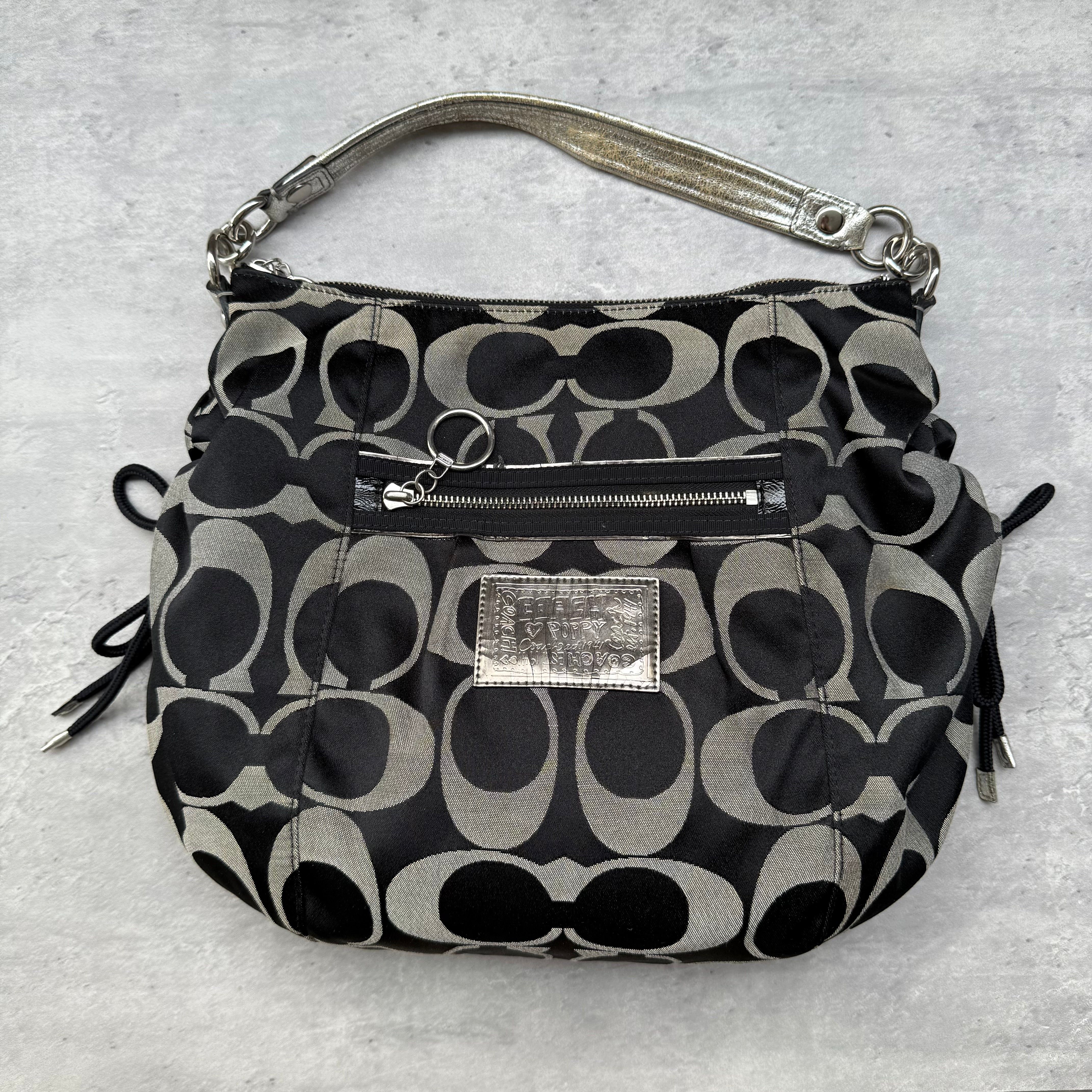 Coach 2Way Signature Poppy ShoulderBag Black/Silver
