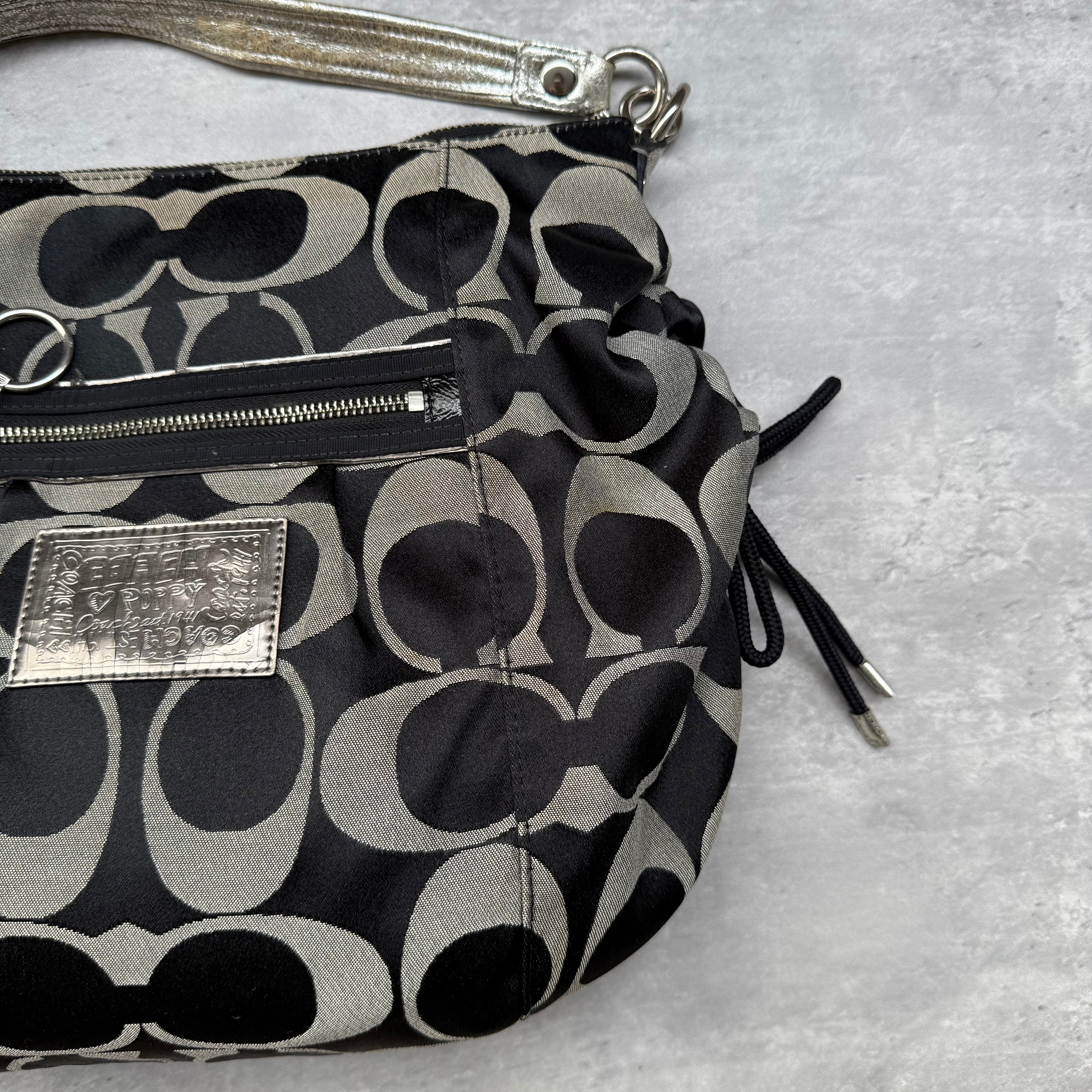 Coach 2Way Signature Poppy ShoulderBag Black/Silver