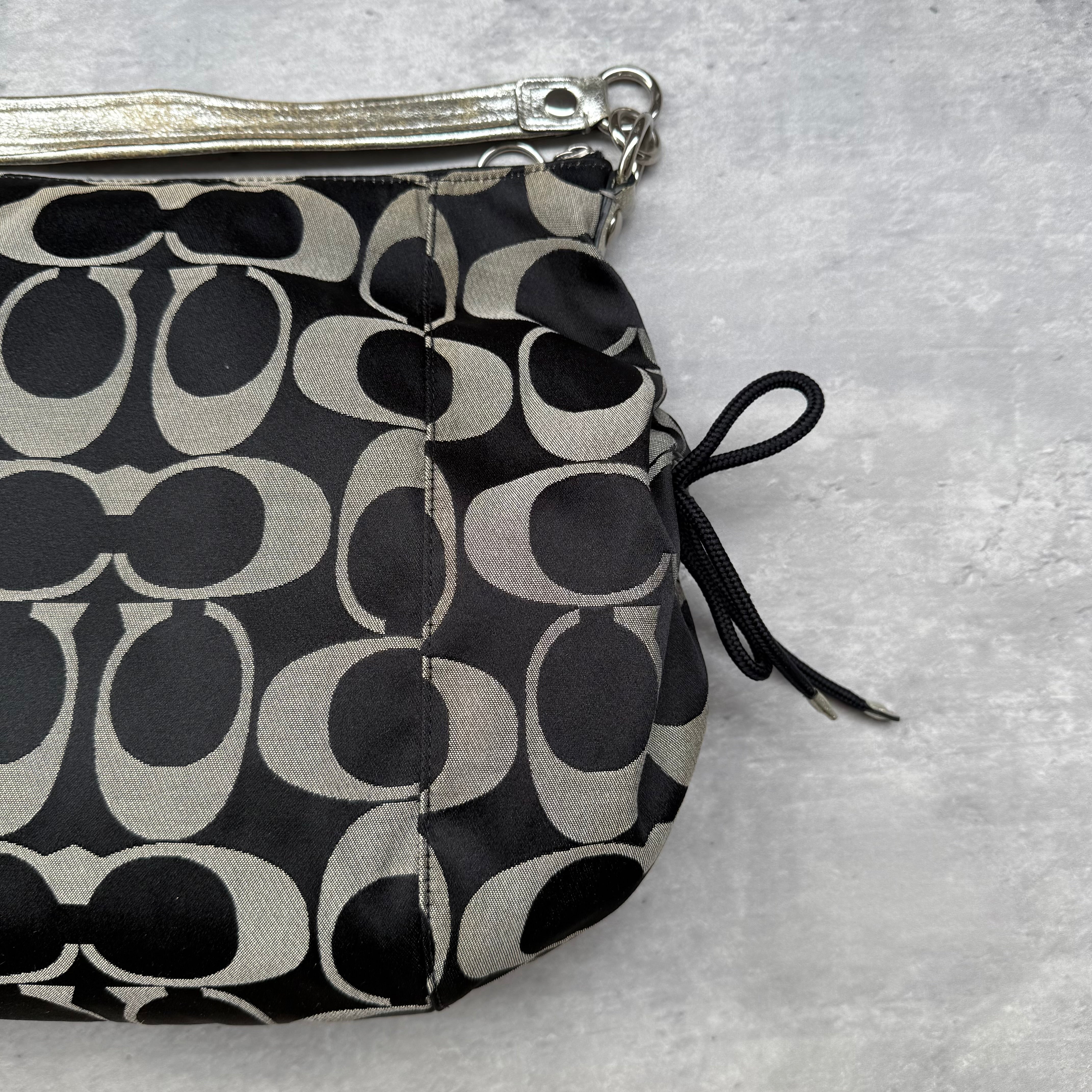 Coach 2Way Signature Poppy ShoulderBag Black/Silver