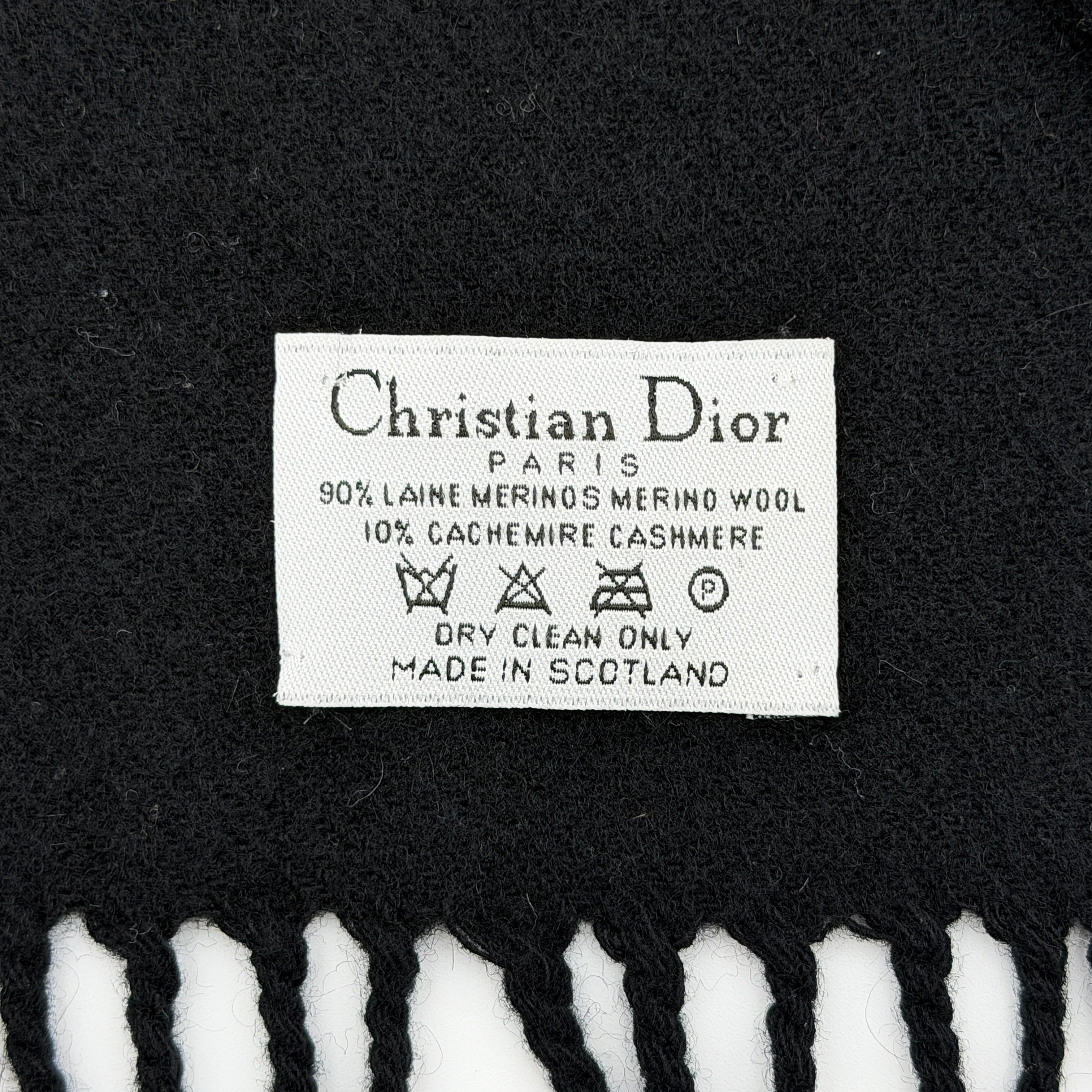 Dior Spell Out Logo Scarf Black/Brown