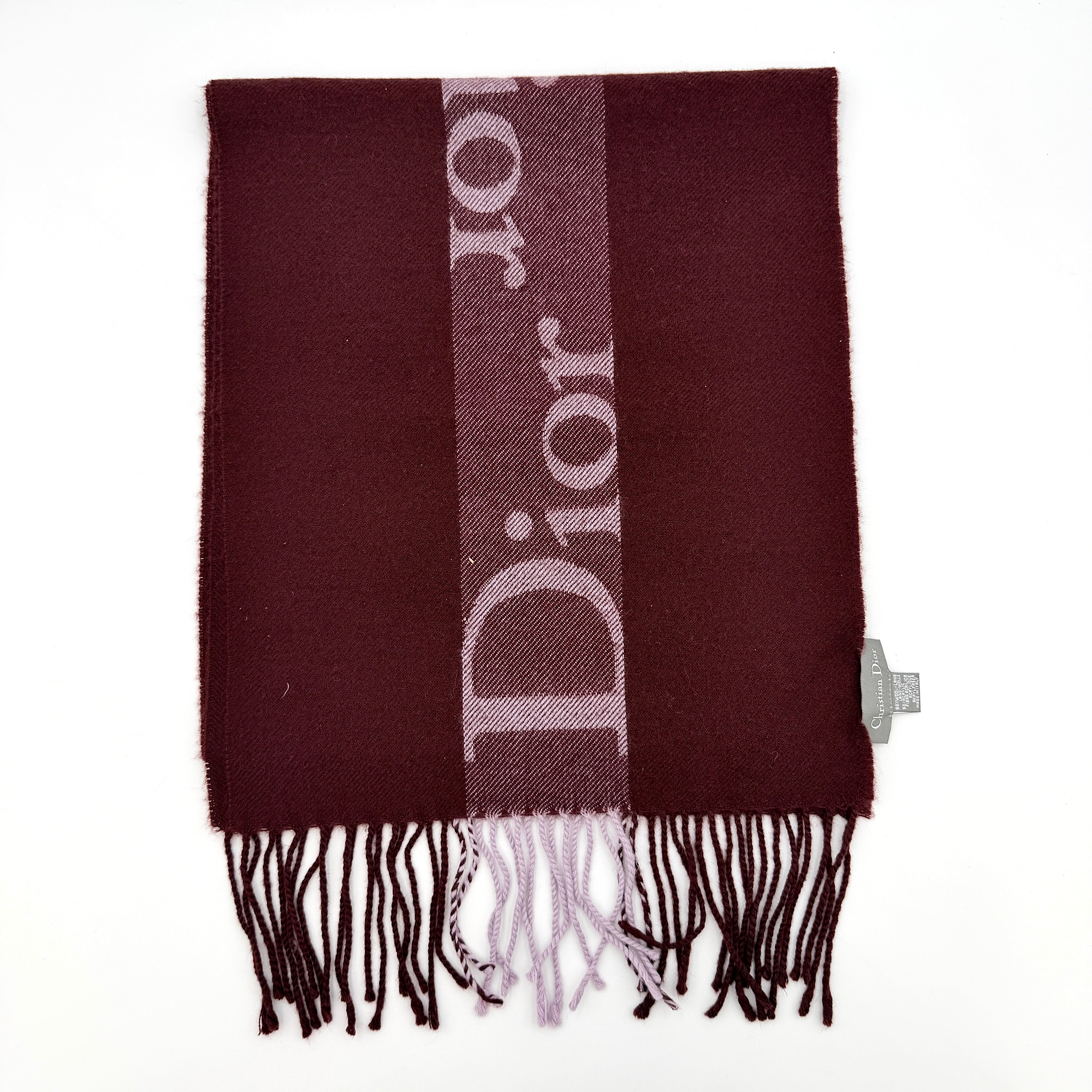 Dior Spell Out Logo Scarf Red/Purple