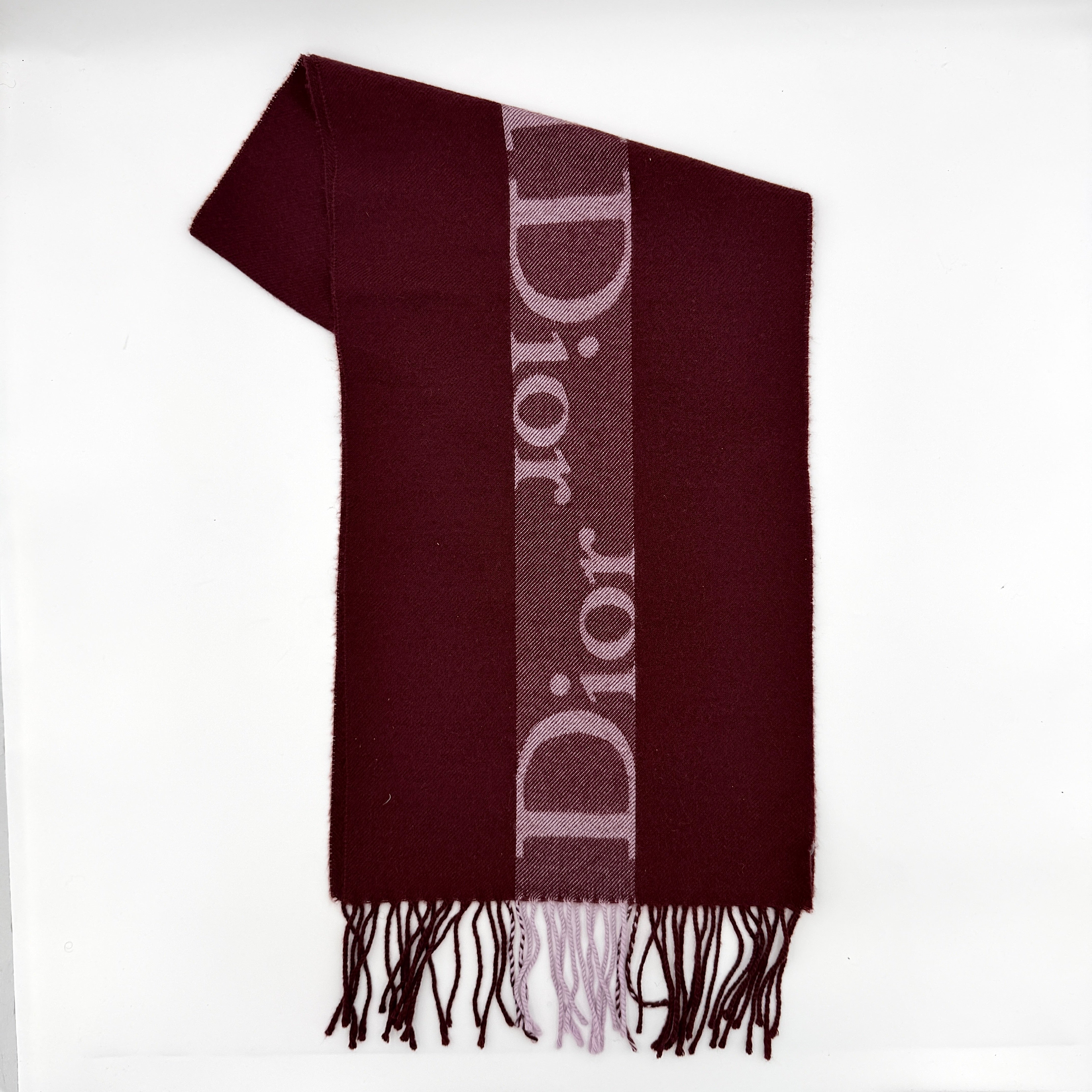 Dior Spell Out Logo Scarf Red/Purple