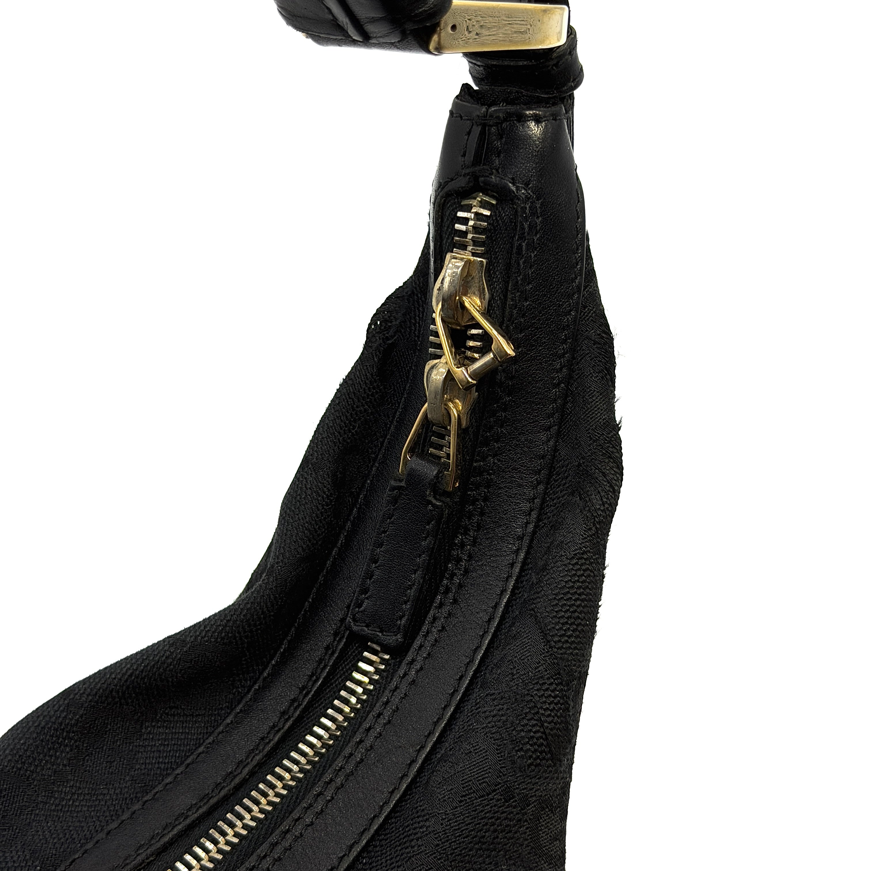 Gucci GG Monogram Hobo Shoulder Bag Black