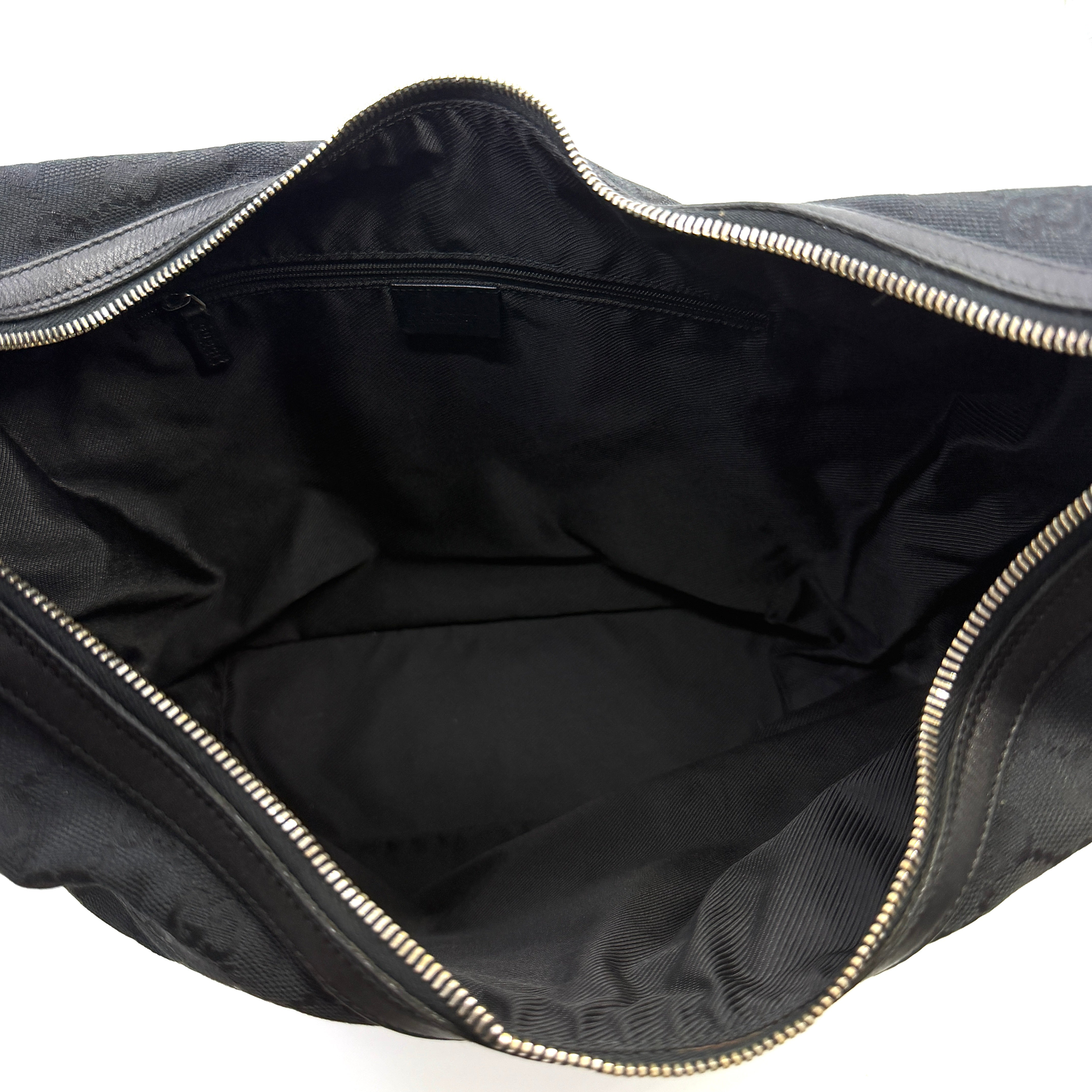 Gucci GG Monogram Hobo Shoulder Bag Black