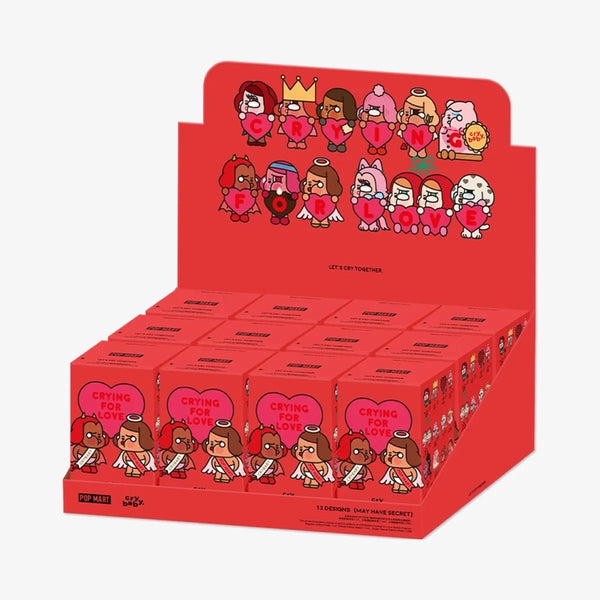 POP MART CRYBABY Crying For Love blind box series – 12 love-themed collectible vinyl figures with teary eyes and romantic accessories