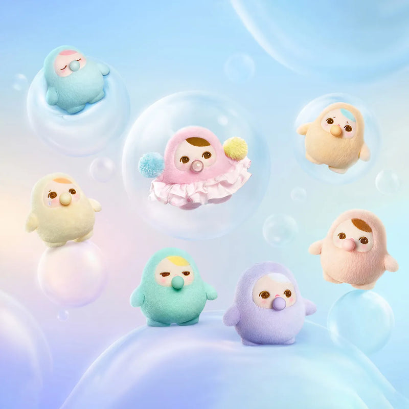 POP MART PUCKY Beanie Bubble Up Plush Pendants, sealed blind boxes with pastel bubble-themed collectible plush keychains