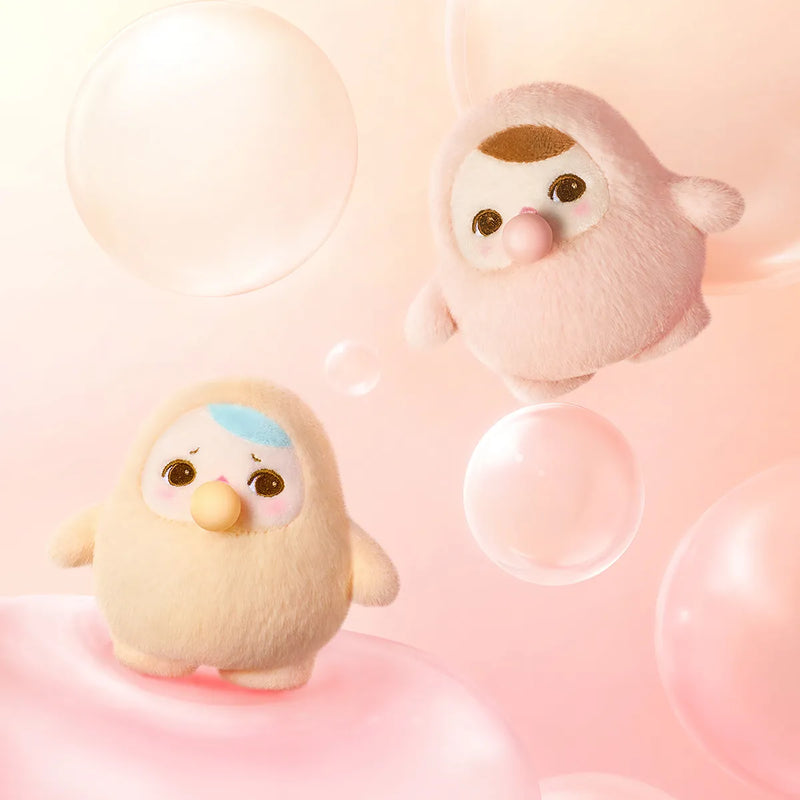 POP MART PUCKY Beanie Bubble Up Plush Pendants, sealed blind boxes with pastel bubble-themed collectible plush keychains