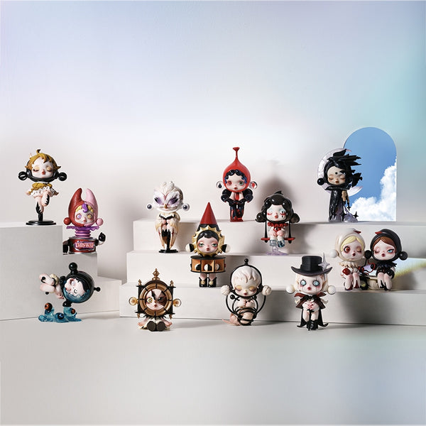 POP MART SKULLPANDA Image of Reality Series blind box figures – surreal vinyl art toys featuring abstract designs and emotional themes