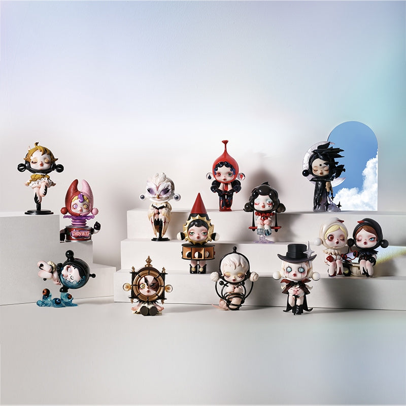 POP MART SKULLPANDA Image of Reality Series blind box figures – surreal vinyl art toys featuring abstract designs and emotional themes