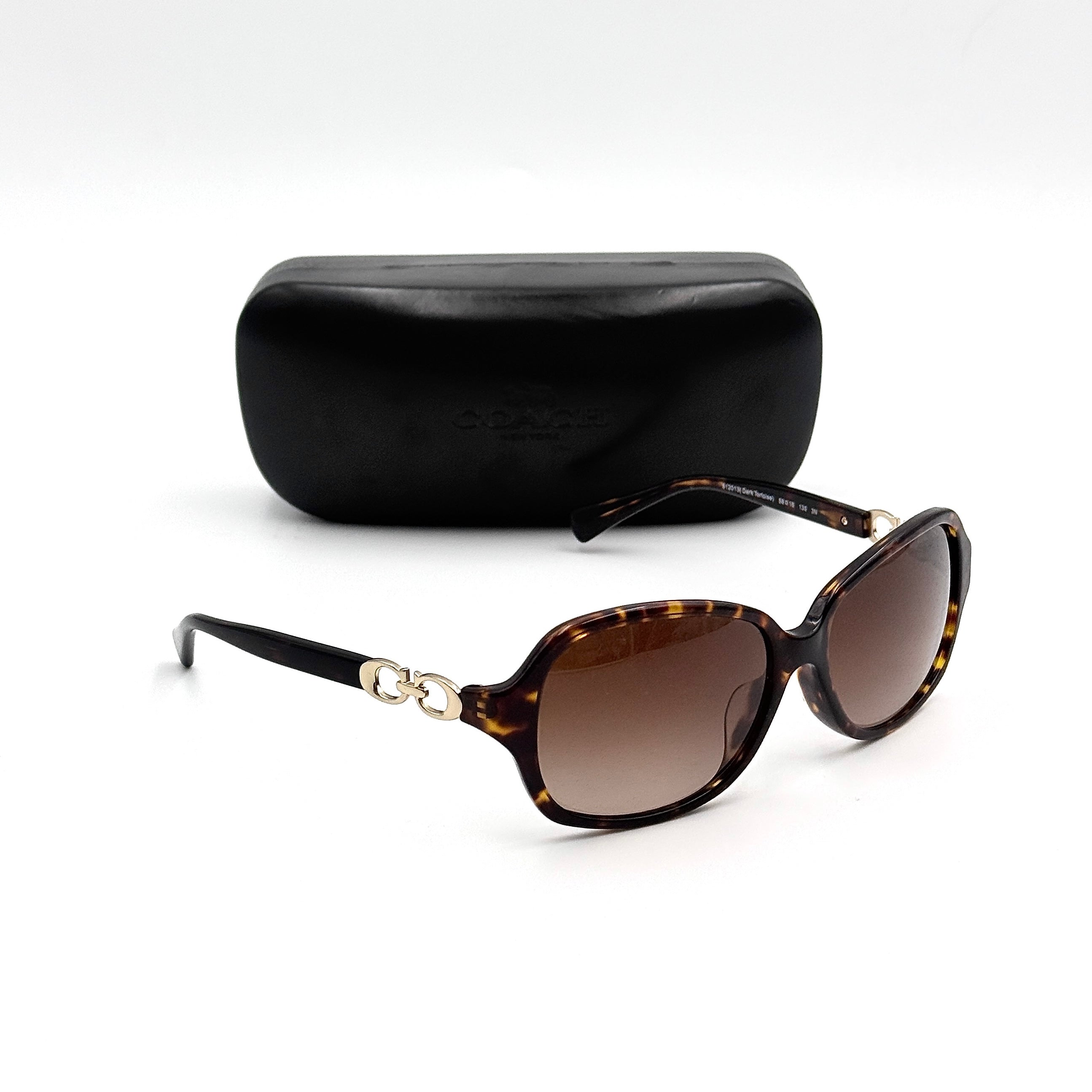 Coach HC8146F Kissing C Sunglasses Dark Tortoise