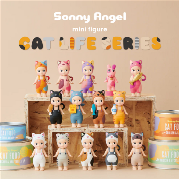 Sonny Angel collectible figure from Cat Life Series, featuring a charming mini angel design with themed headgear.