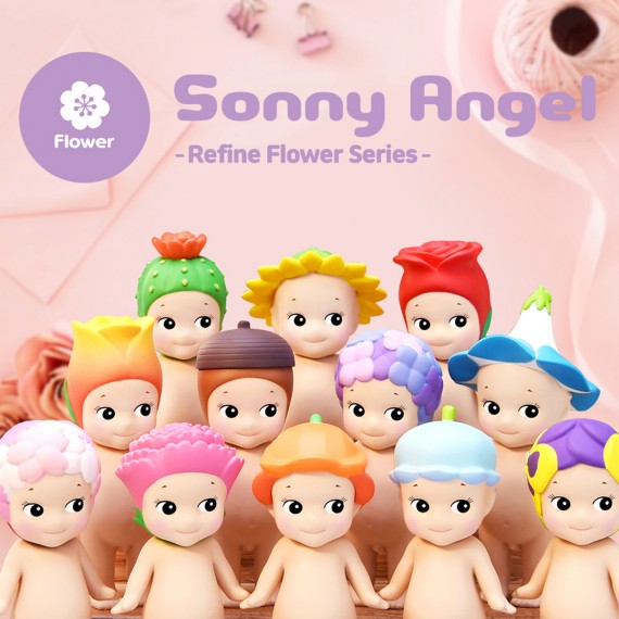 Sonny Angel collectible figure from Sonny Angel Flower Series, featuring a charming mini angel design with themed headgear.