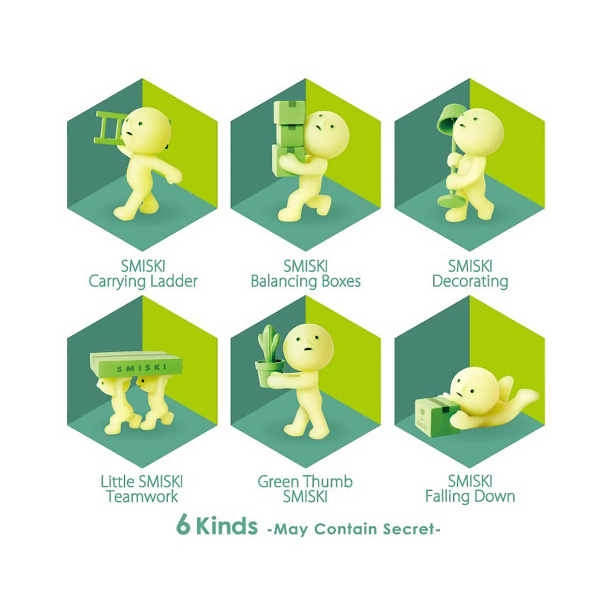 Smiski collectible figure, glow-in-the-dark mini character in quirky poses, perfect for shelves and desks.