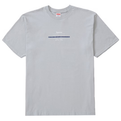 Supreme Standard Tee Cement SS24, light grey cotton t-shirt with minimalist Supreme text and graphic print on the chest.