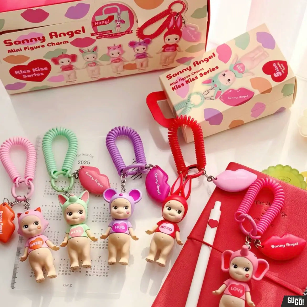 Sonny Angel collectible figure from Kiss Kiss Series, featuring a charming mini angel design with themed headgear.