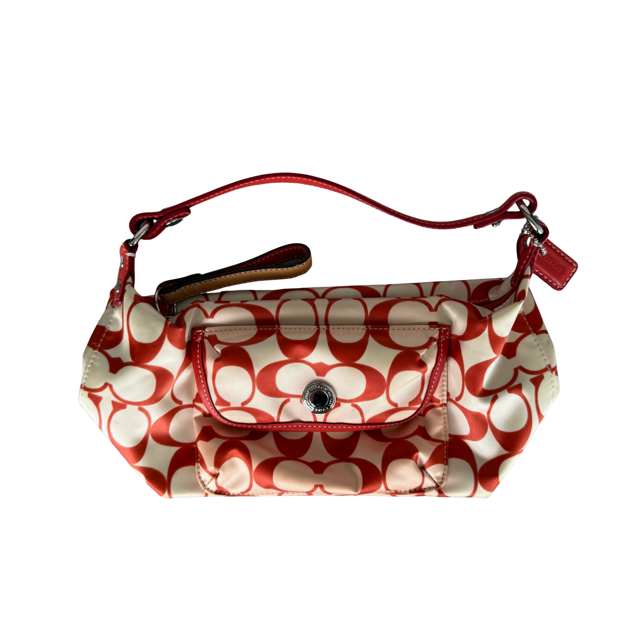 Coach Signature Canvas Mini Shoulder Bag Red/White