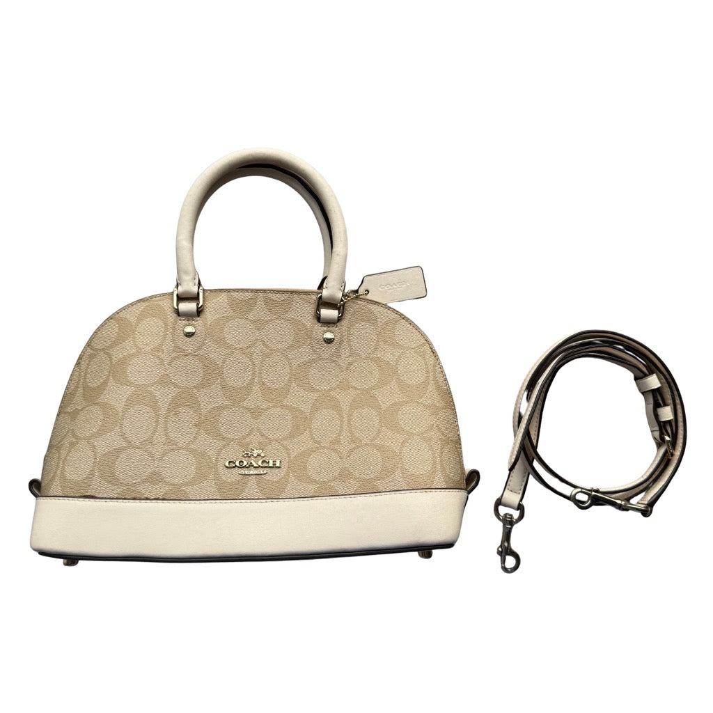 Coach 2Way Signature Sierra Hand Bag Beige/Cream