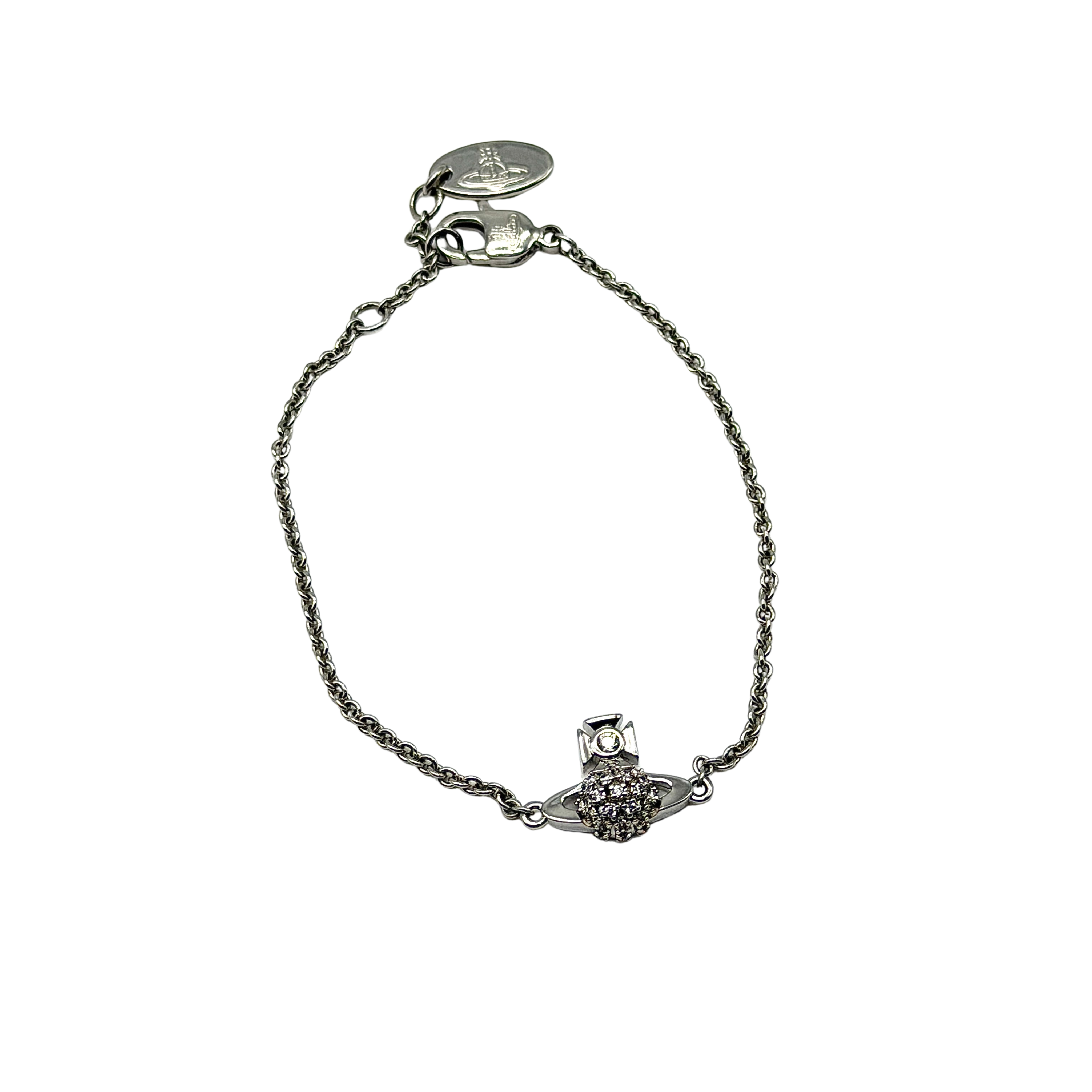 Vivienne Westwood Orb Rhinstone Bracelet Silver
