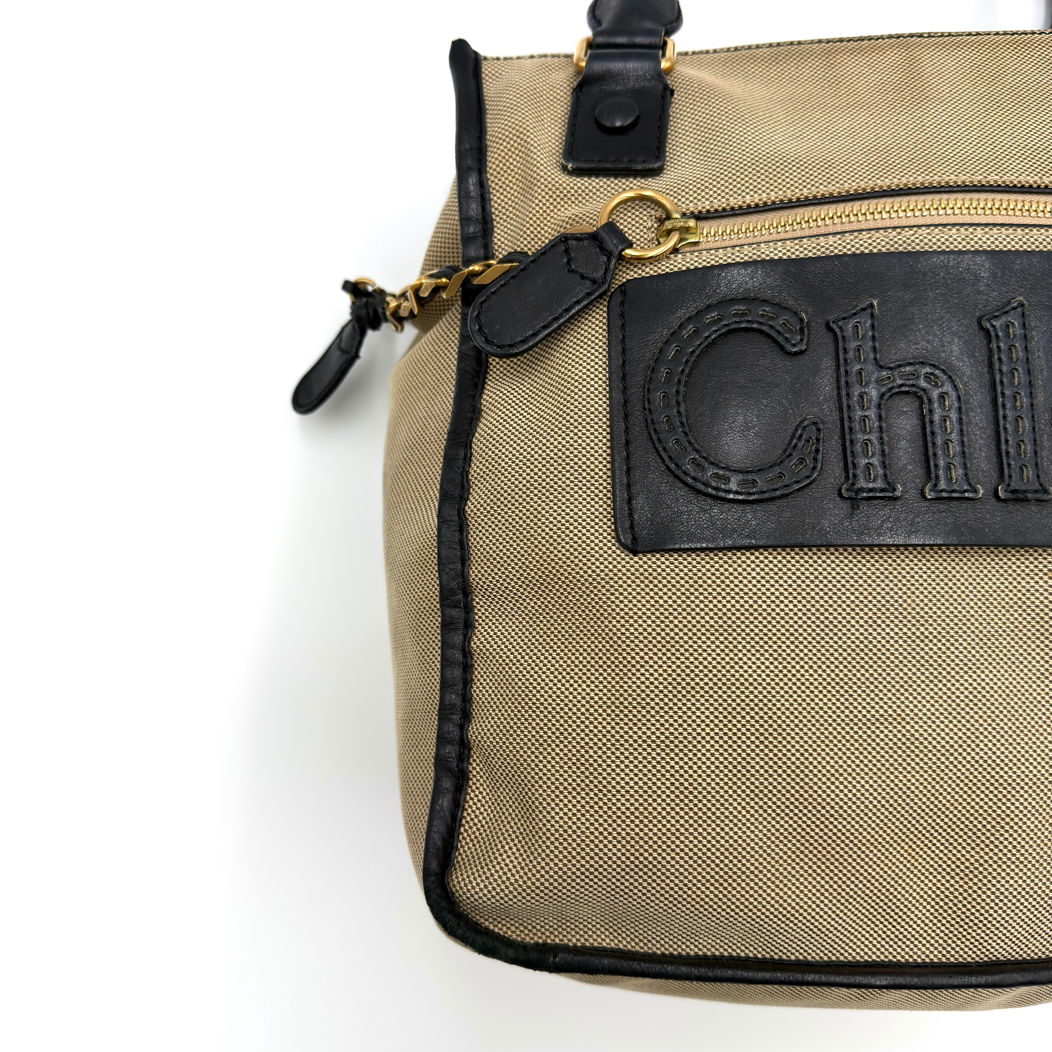 Chloe Harley Handbag Beige/Black