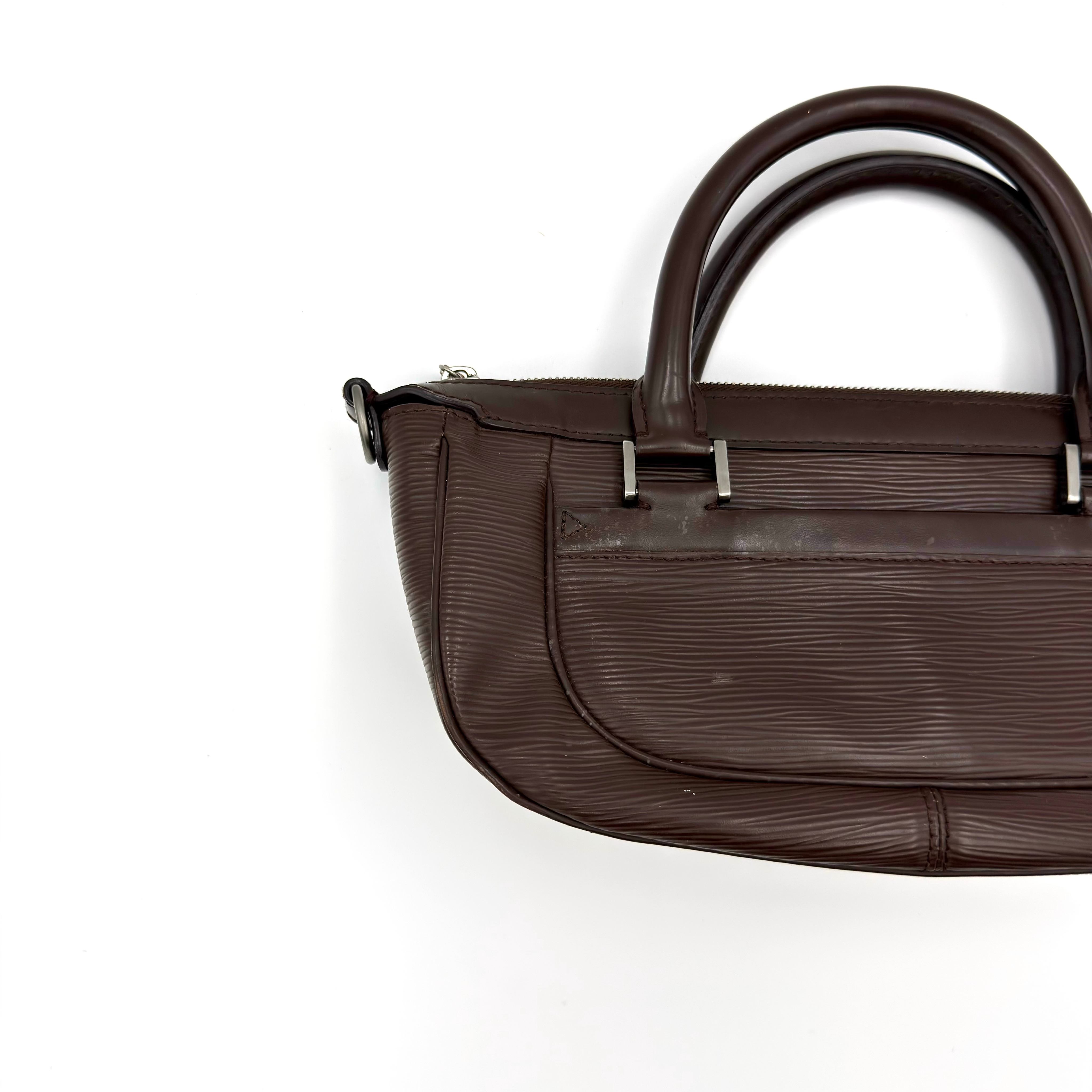 Louis Vuitton 2Way Epi Dhanura PM Shoulder Bag Brown