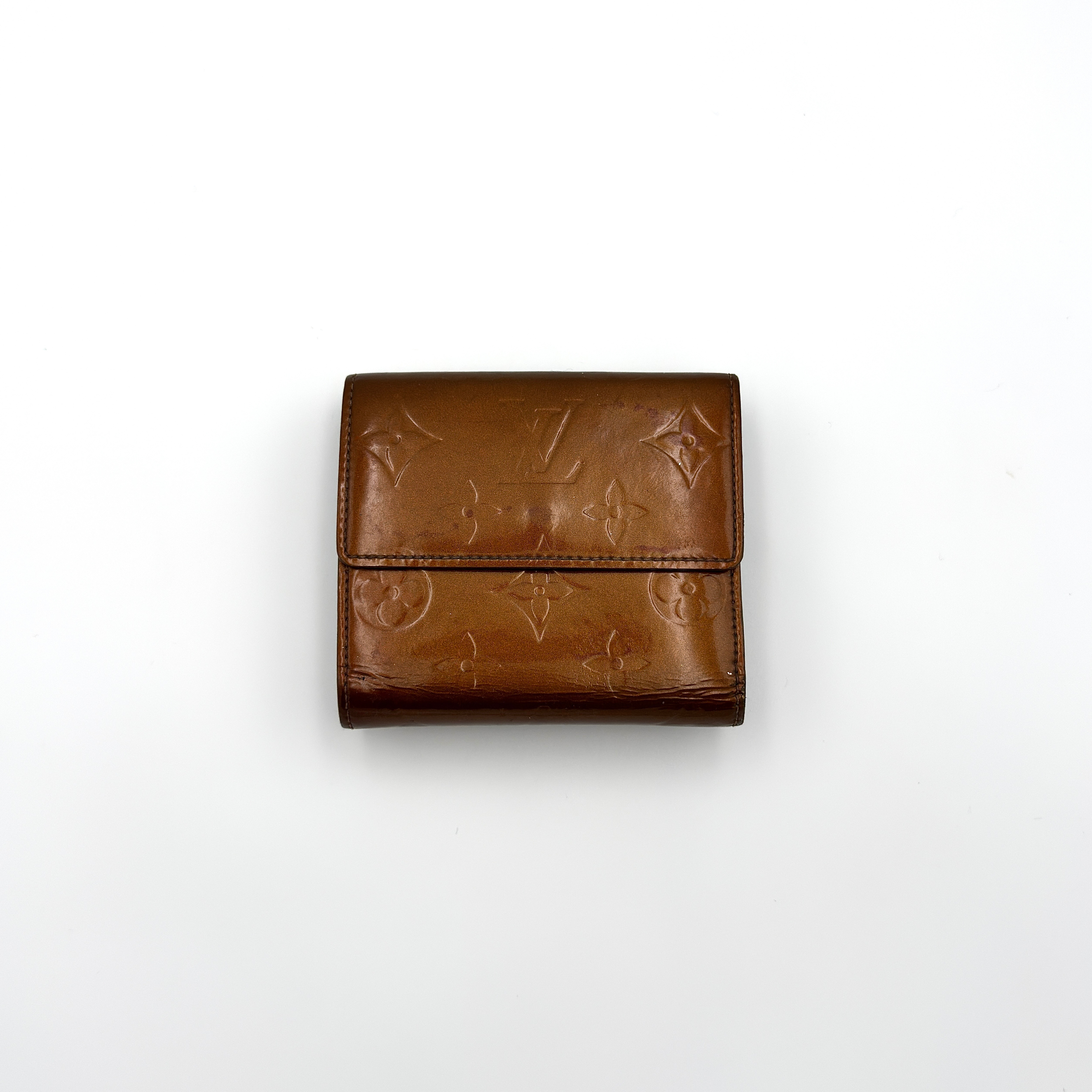 Louis Vuitton Monogram Vernis Portefeuille Elise Wallet Bronze