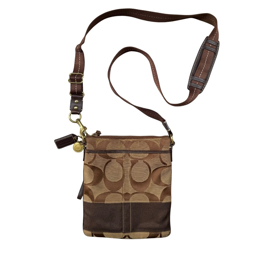 Coach Signature Canvas Crossbody Bag Brown