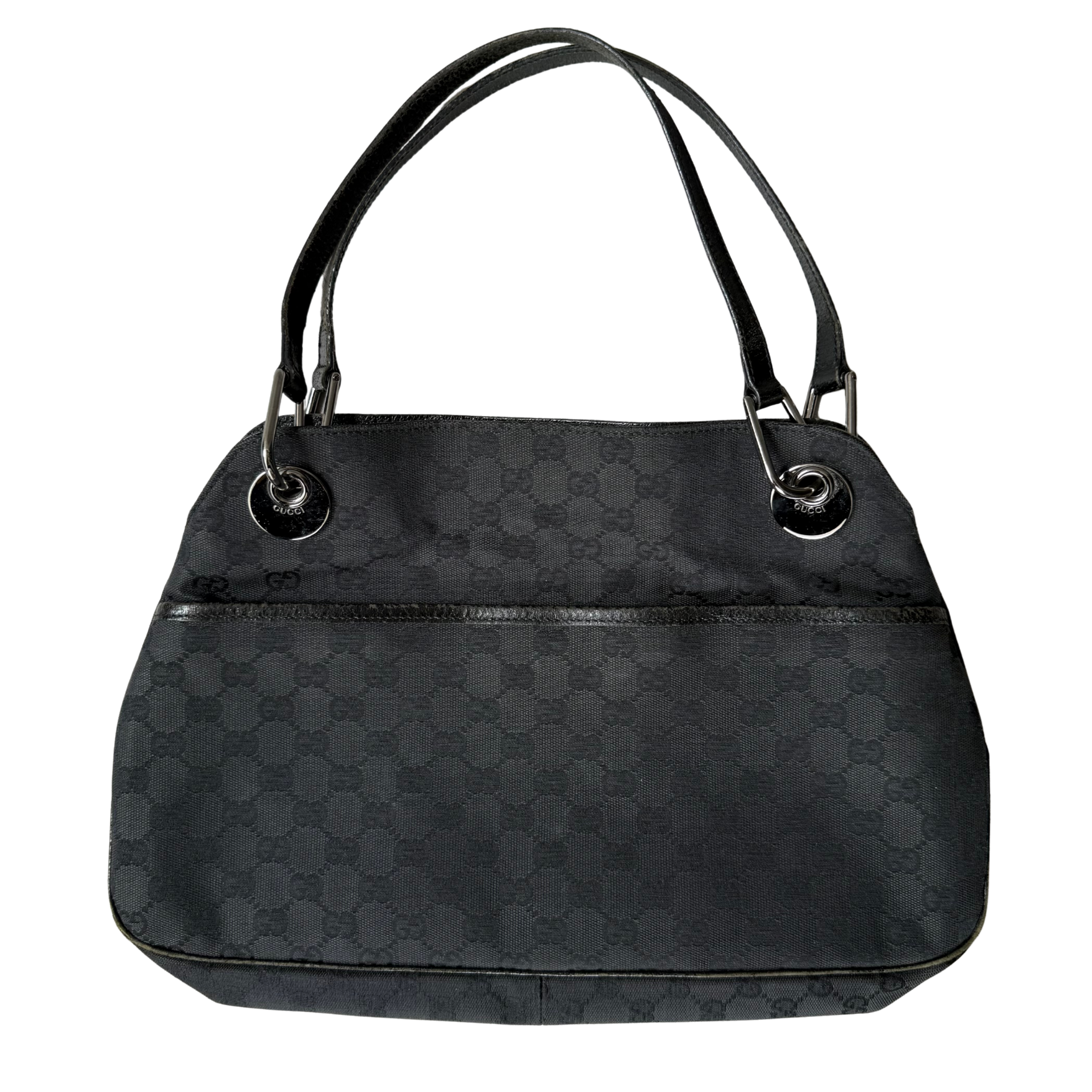 Gucci GG Monogram Shoulder Bag Black