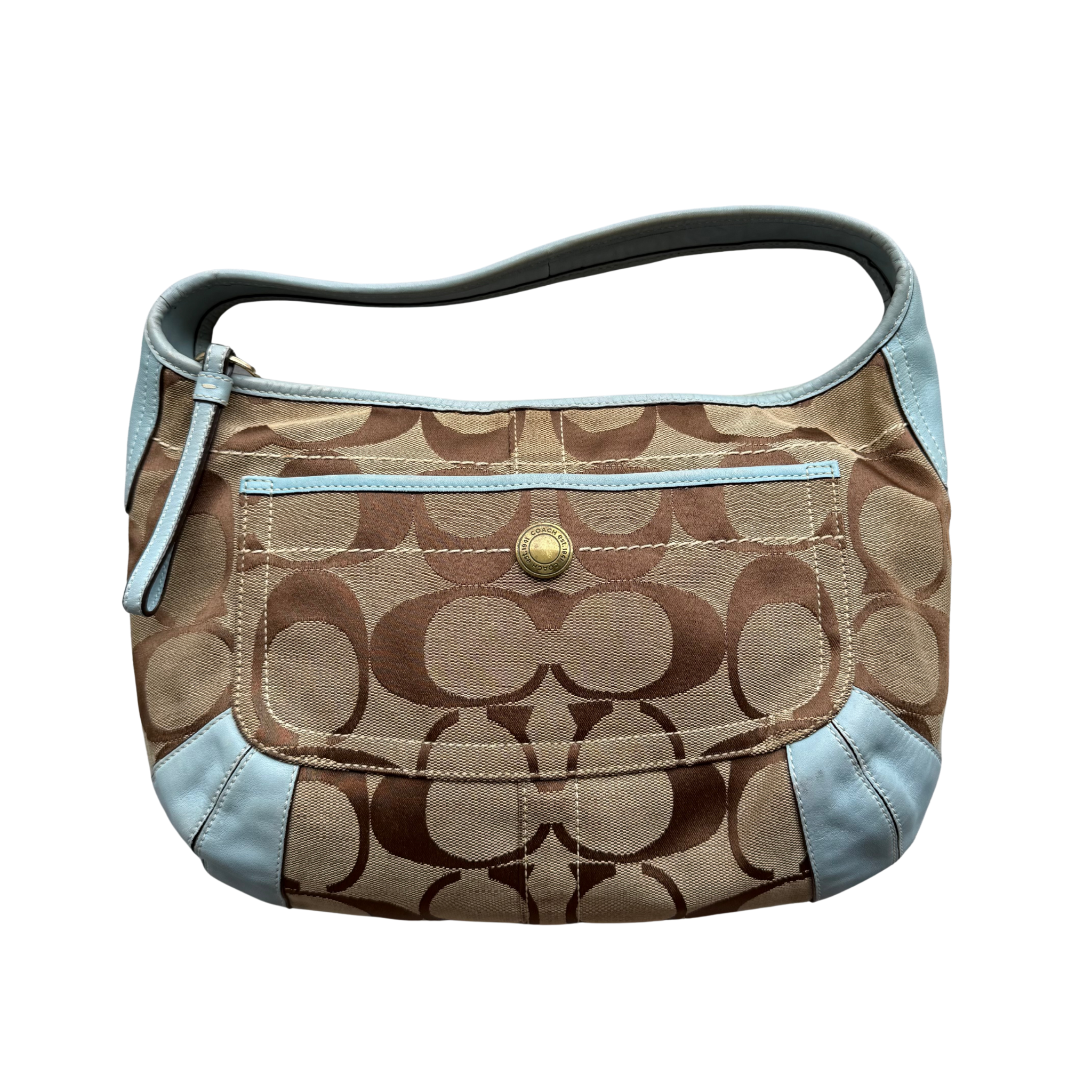 Coach Signature Ergo Hobo ShoulderBag Beige/Blue
