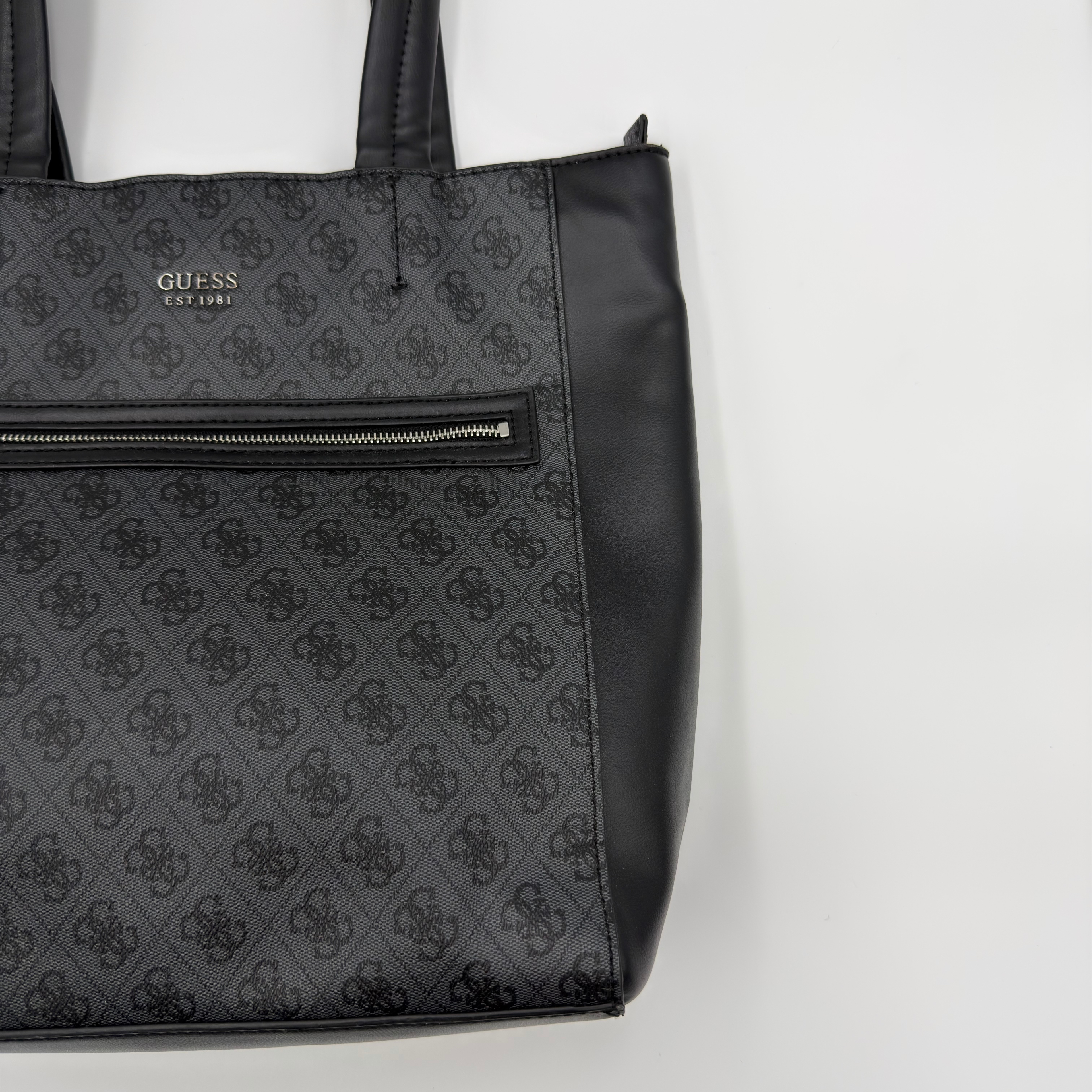 Guess Monogram Tote Bag Black